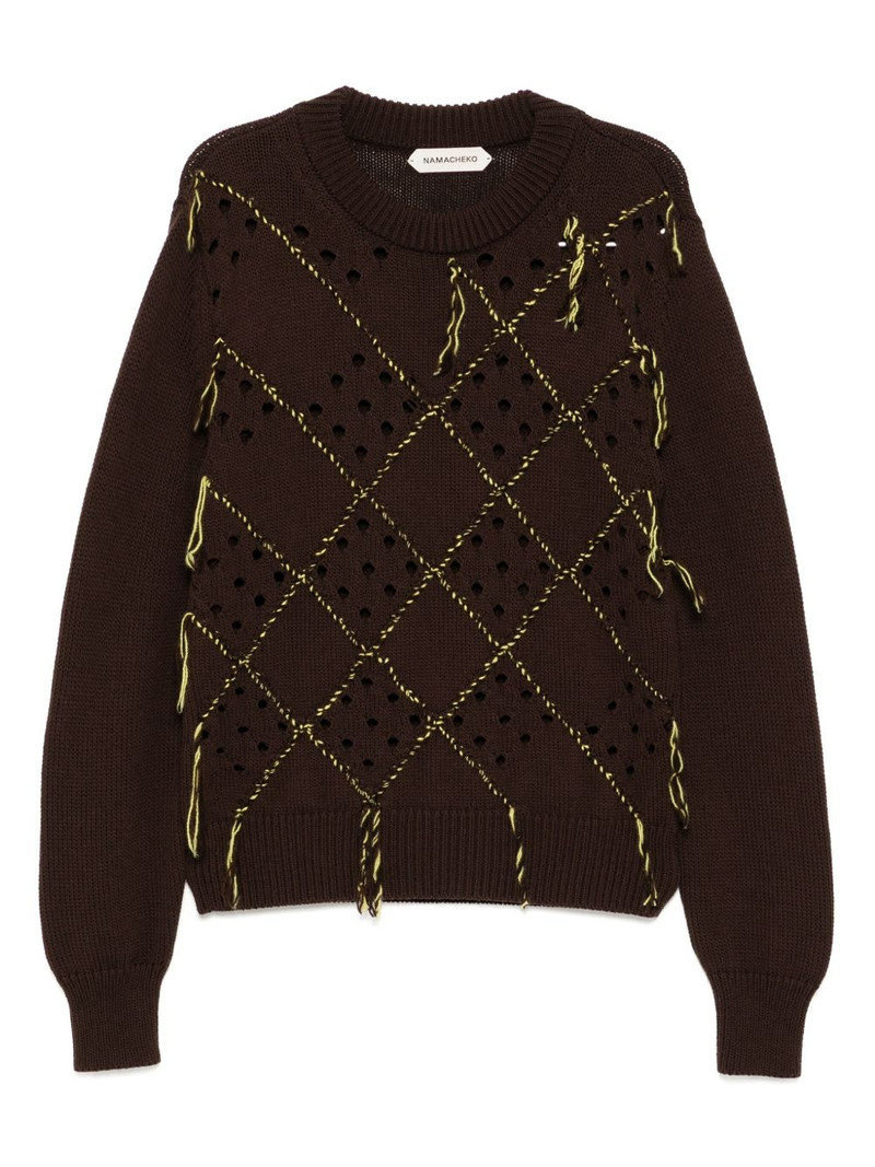 argyle-intarsia jumper 1