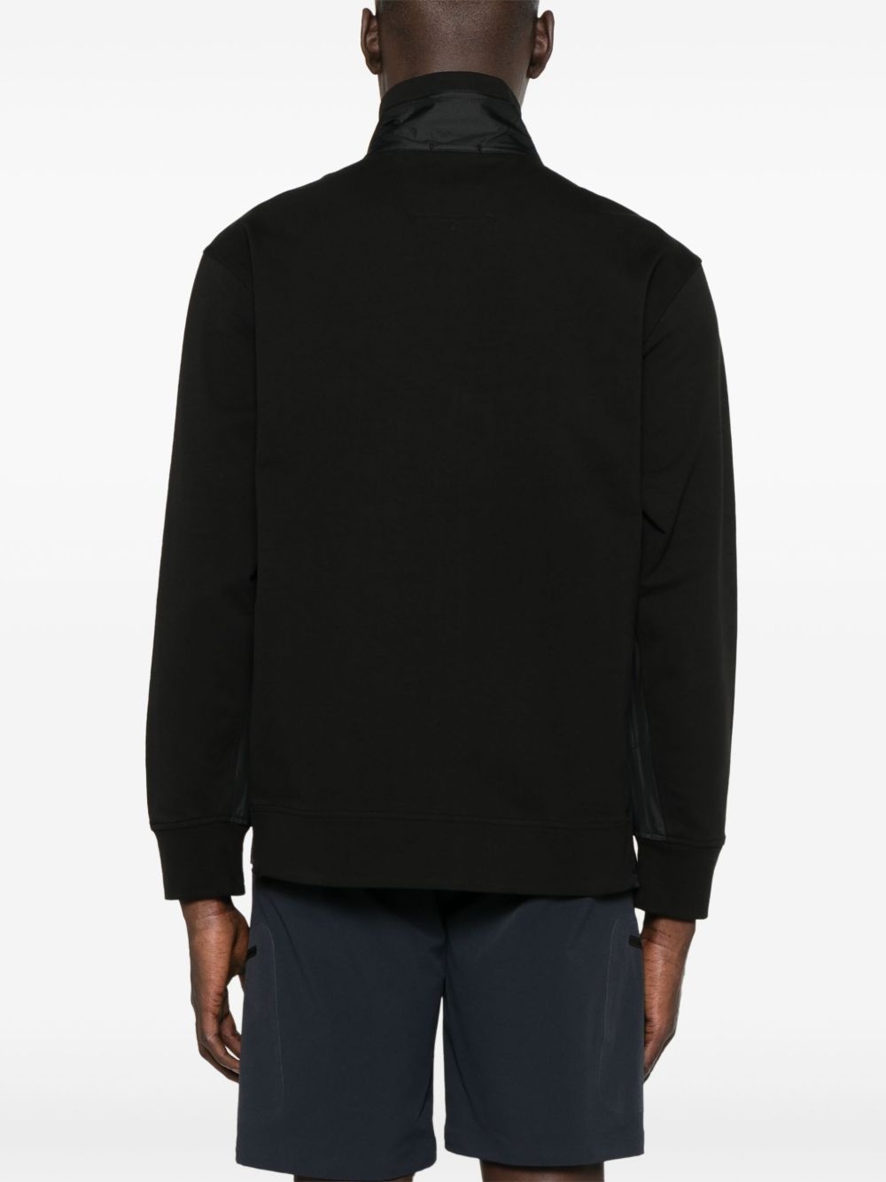 panneled stretch-fleece sweatshirt - 4