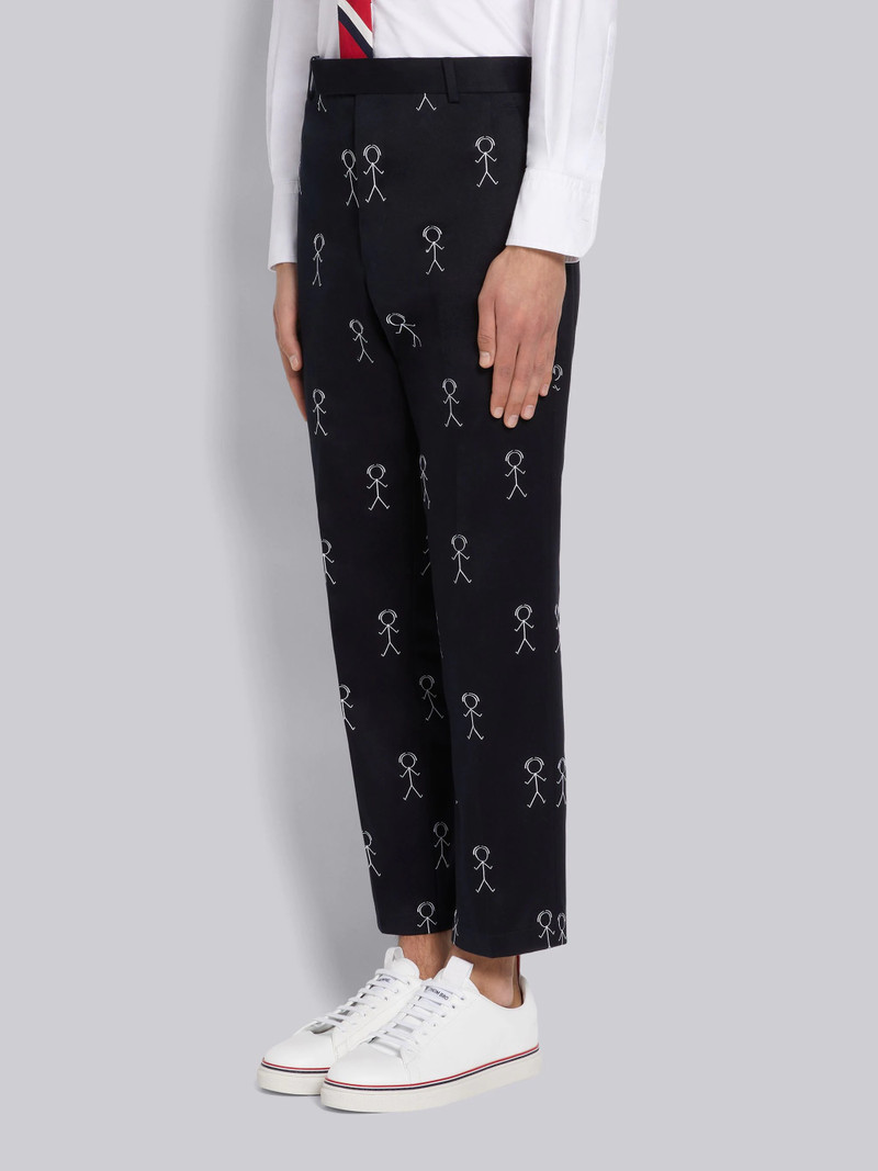 Thom Browne Navy Satin Mr. Thom Half Drop Unconstructed Classic Chino outlook