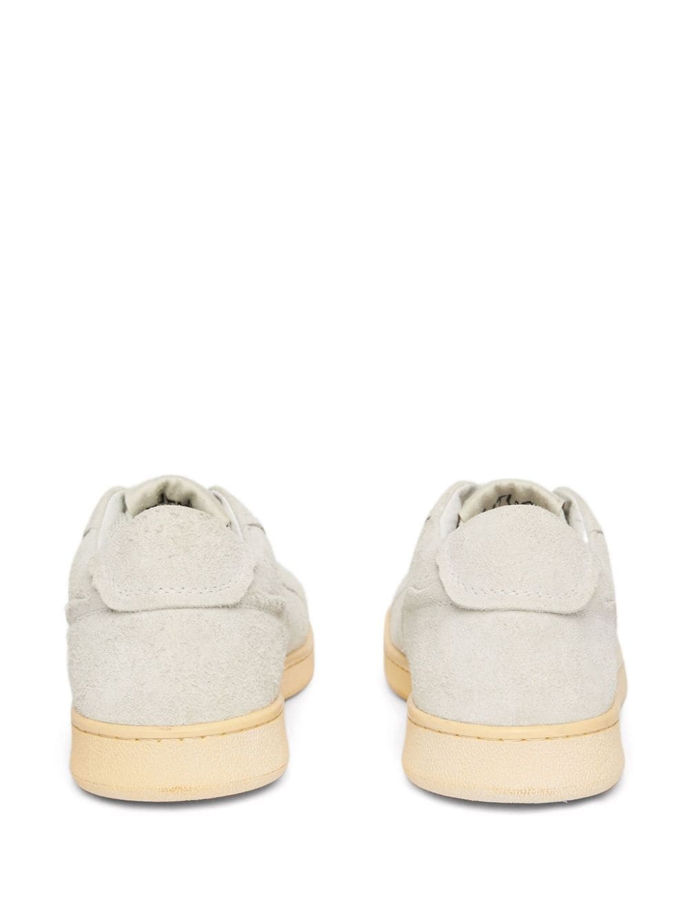 panelled leather sneakers - 3