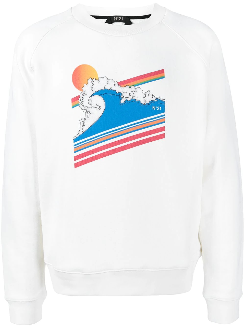 sun wave graphic print sweatshirt - 1