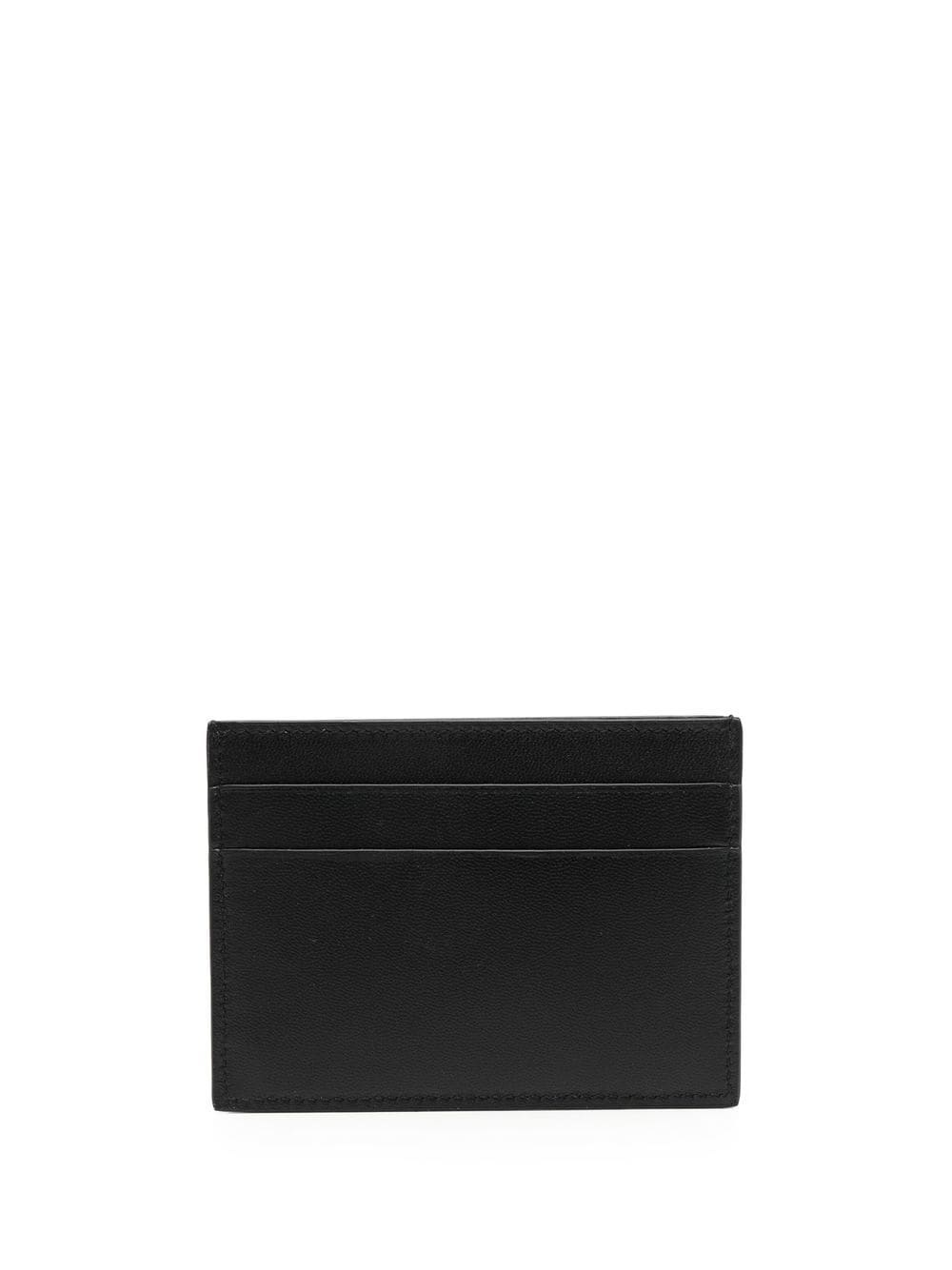 logo-print leather cardholder - 2