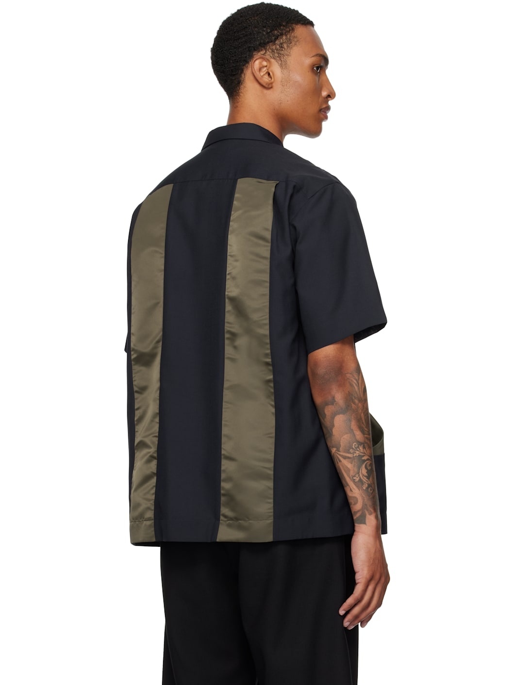 Khaki & Navy Suiting Shirt - 3