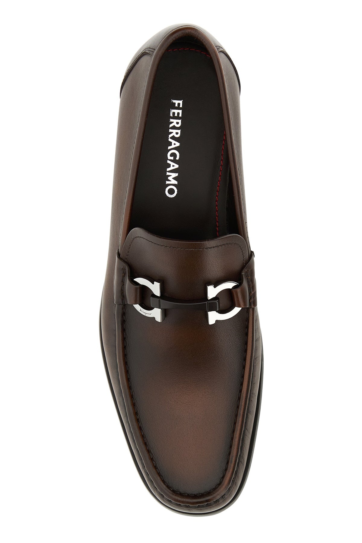 Brown leather Grandioso loafers - 4