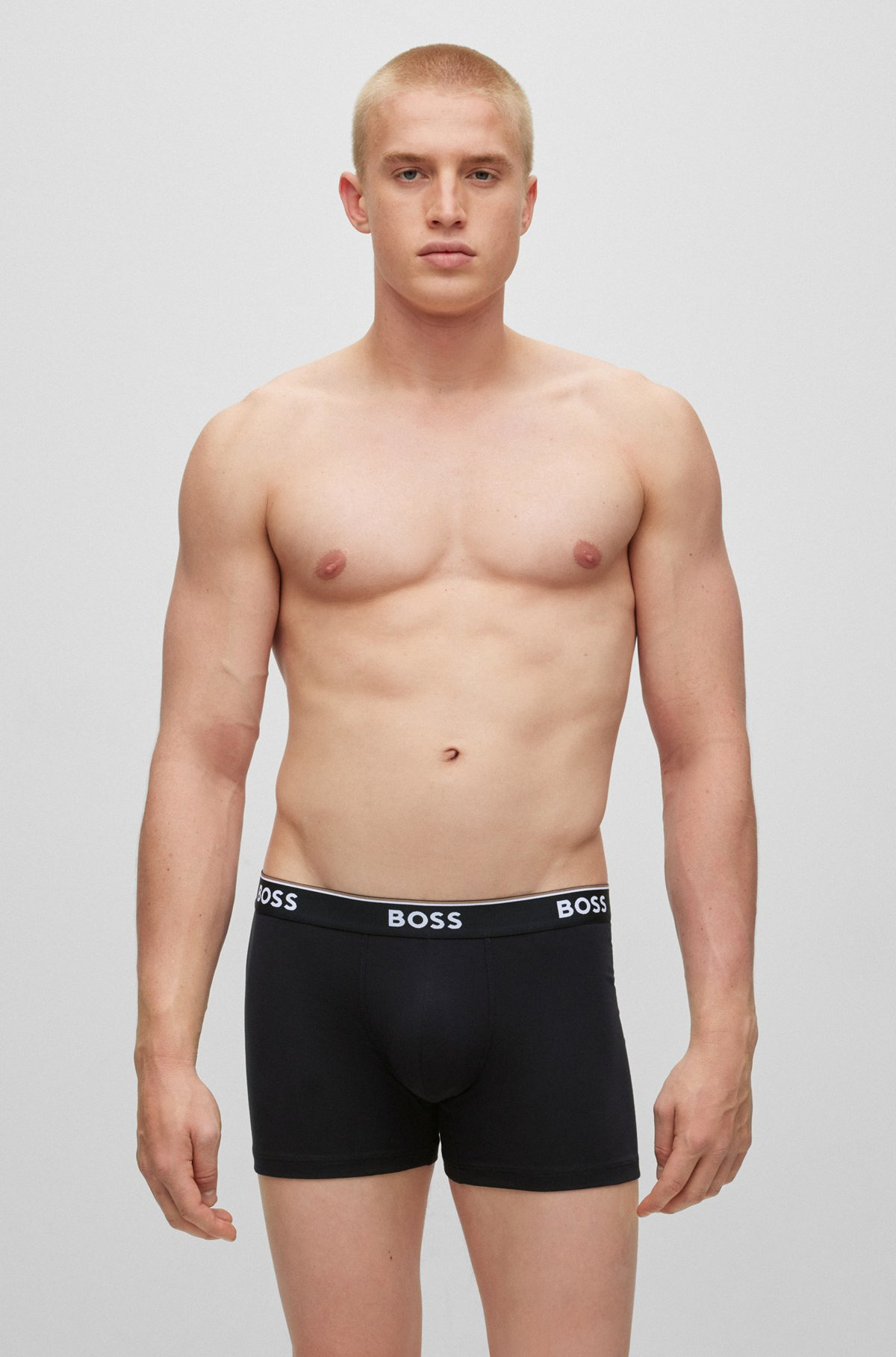 THREE-PACK OF STRETCH-COTTON BOXER BRIEFS WITH LOGOS - 2