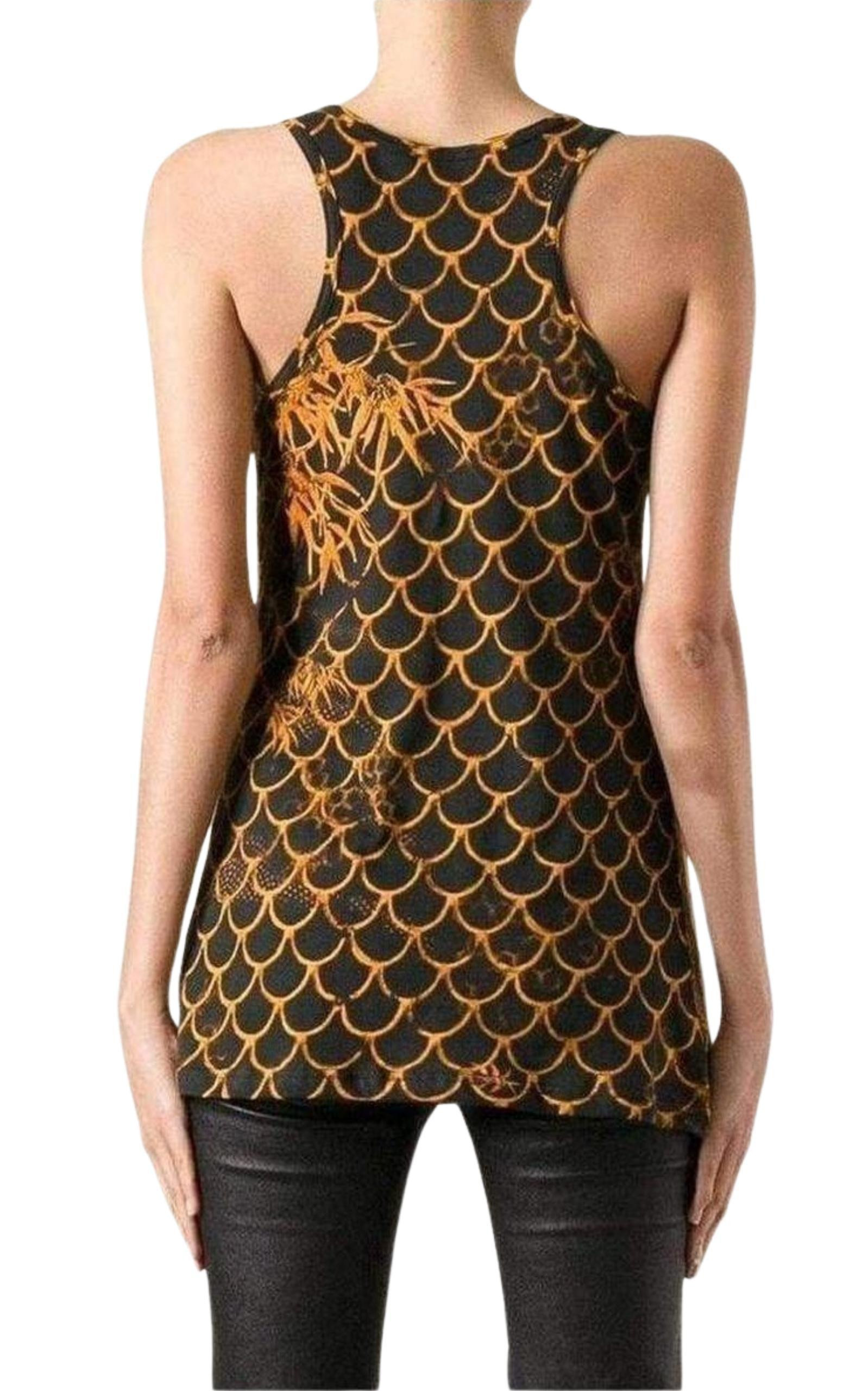 Cotton Oriental Print Tank Top - 3