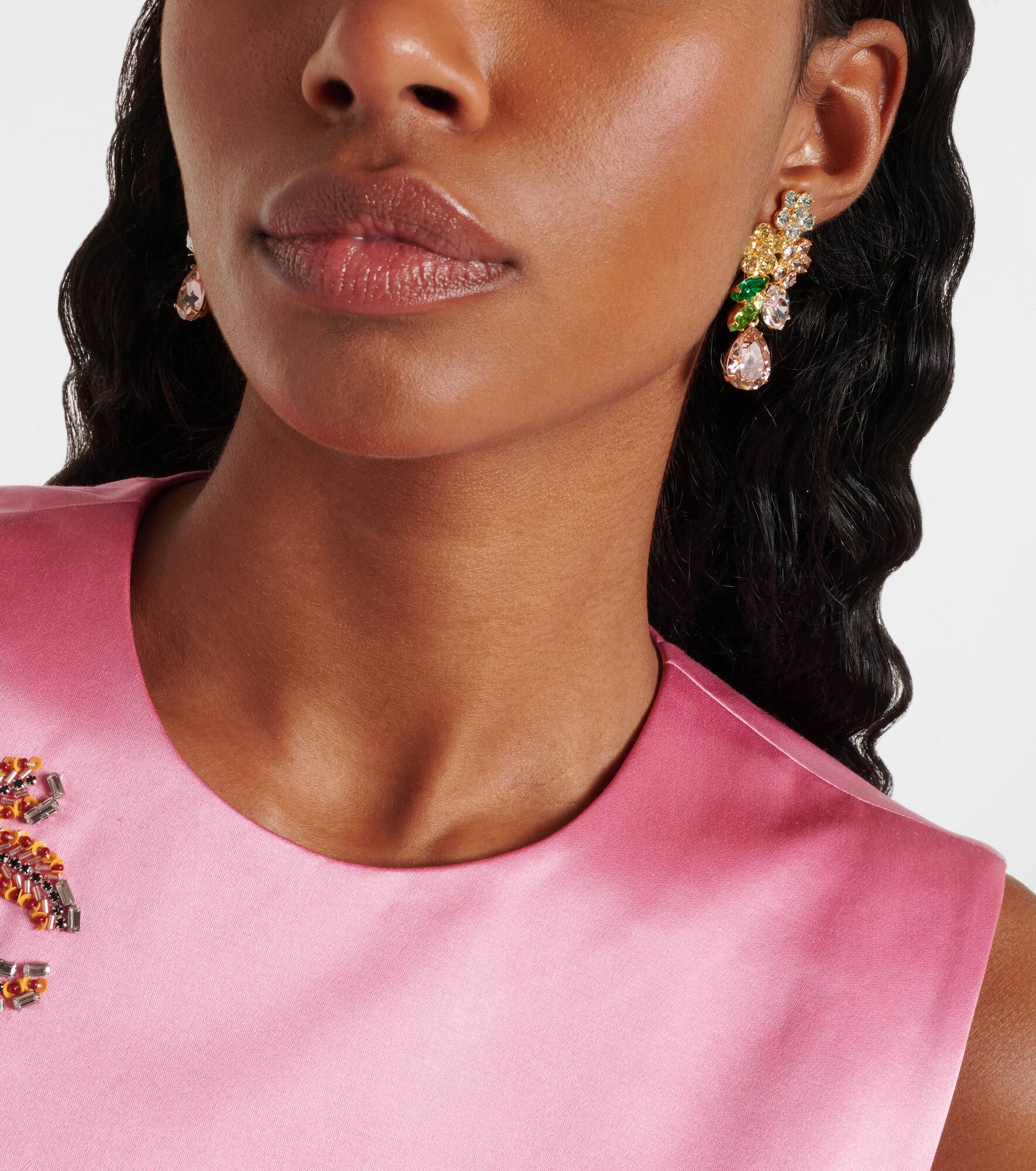 Bouquet crystal-embellished earrings - 6