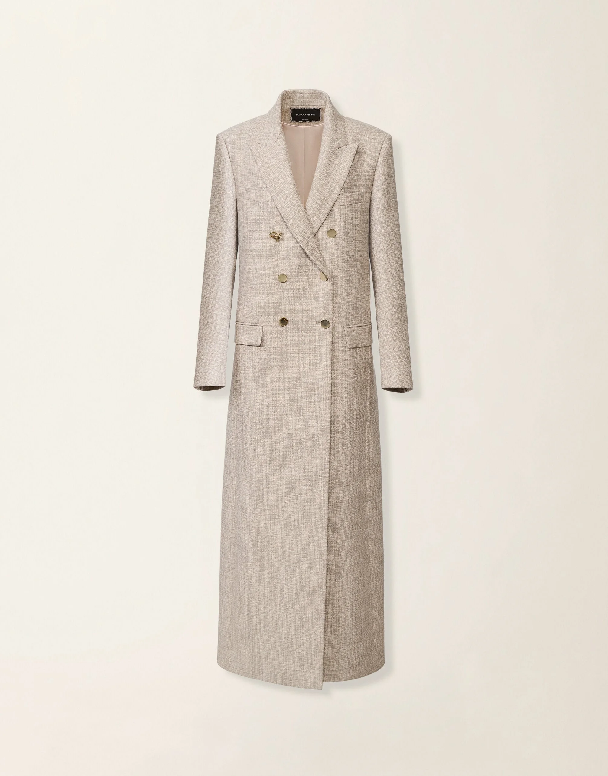 Double breasted mouliné coat - 1