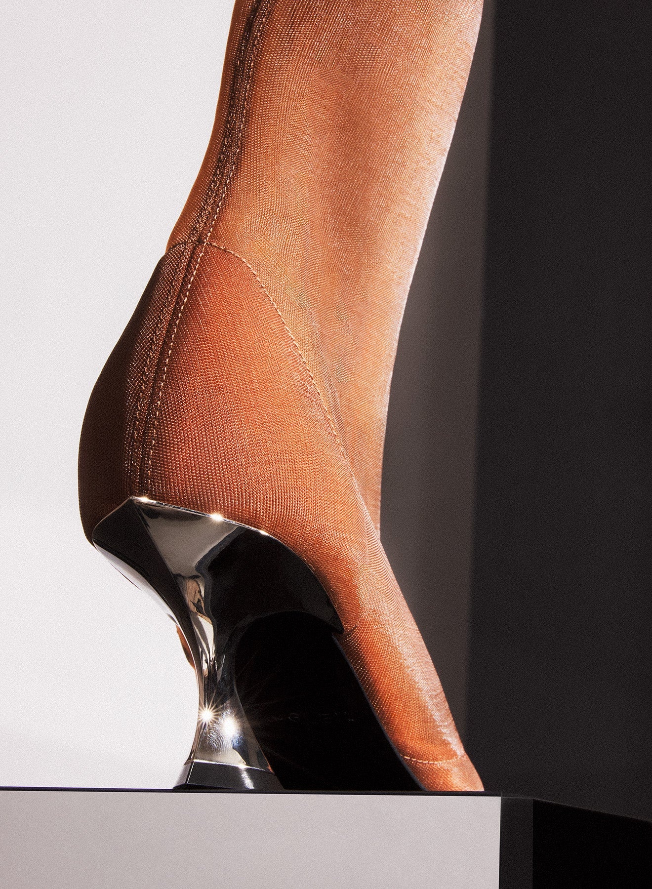 Cinnamon mesh Fang 55 ankle boots - 4