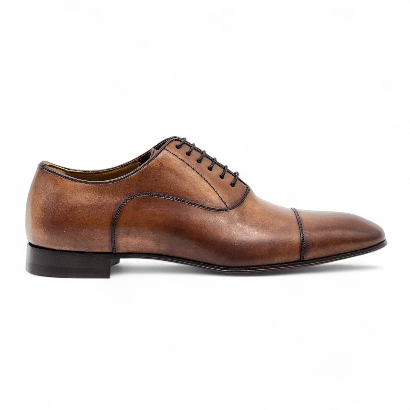 Christian Louboutin Greggo Leather Oxford Shoes Brown EU 40.5 US 7.5 - 2