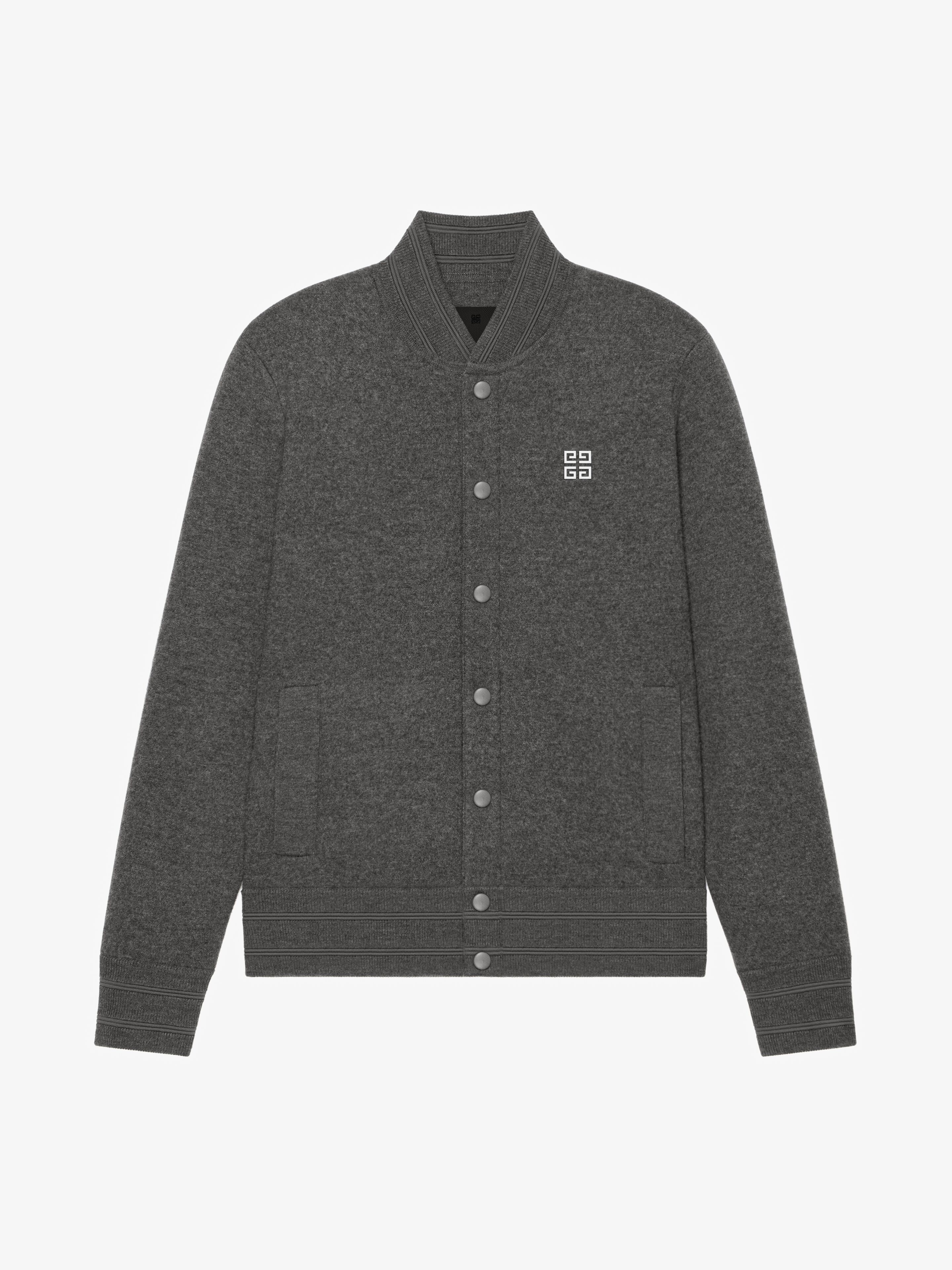 BOMBER JACKET IN EMBROIDERED WOOL - 1