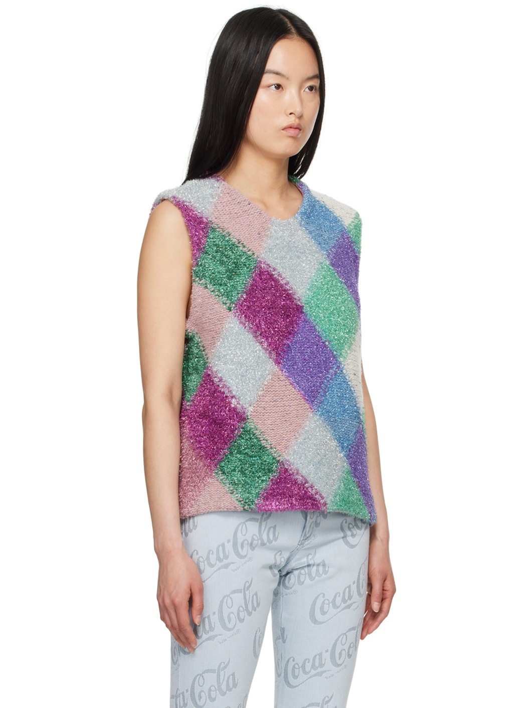 Multicolor Argyle Vest - 2
