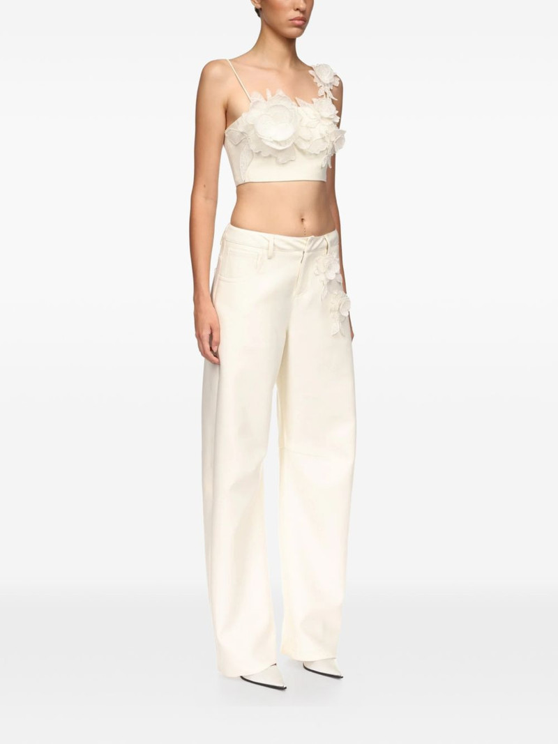 floral appliqué trousers 4