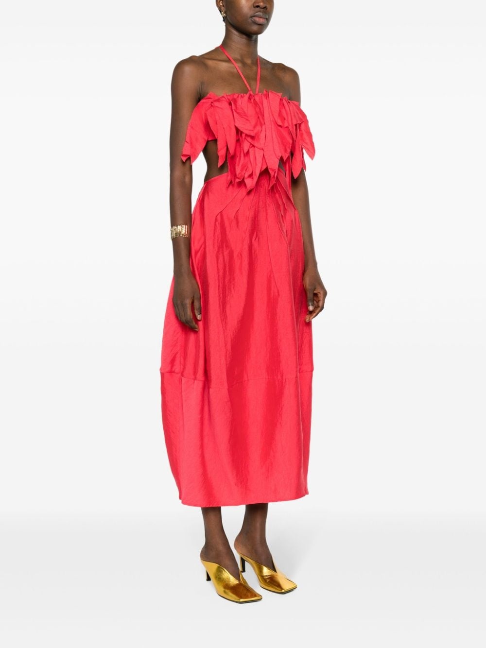 Lue ruffled midi dress - 3
