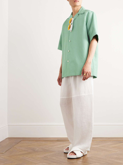 Jil Sander Camp-Collar Linen and Cotton-Blend Drill Overshirt outlook