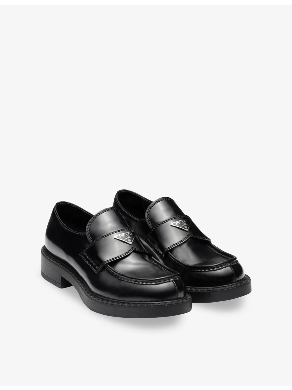 Chocolate Brushed Leather Loafers - 3