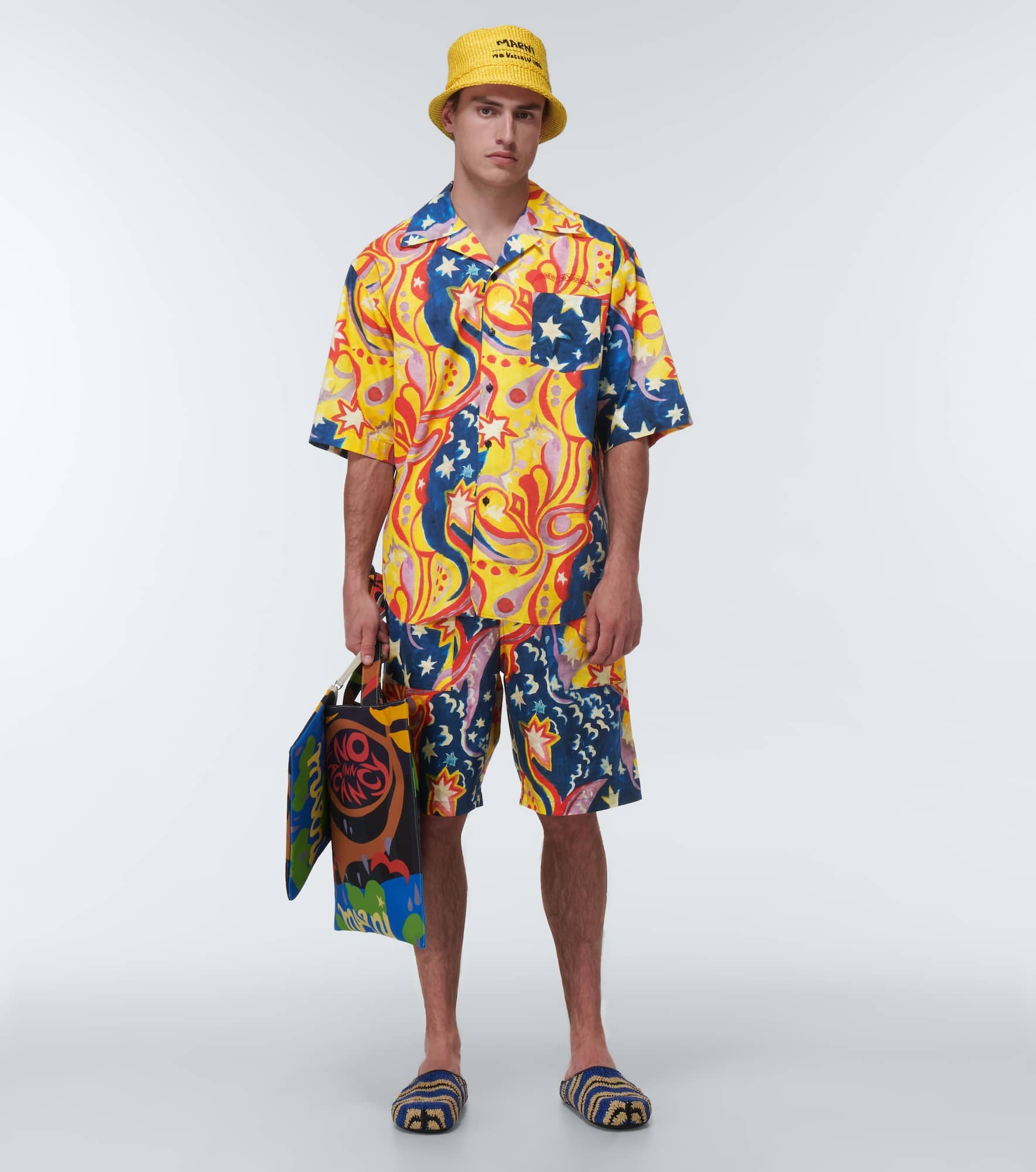 x No Vacancy Inn printed cotton shorts - 2