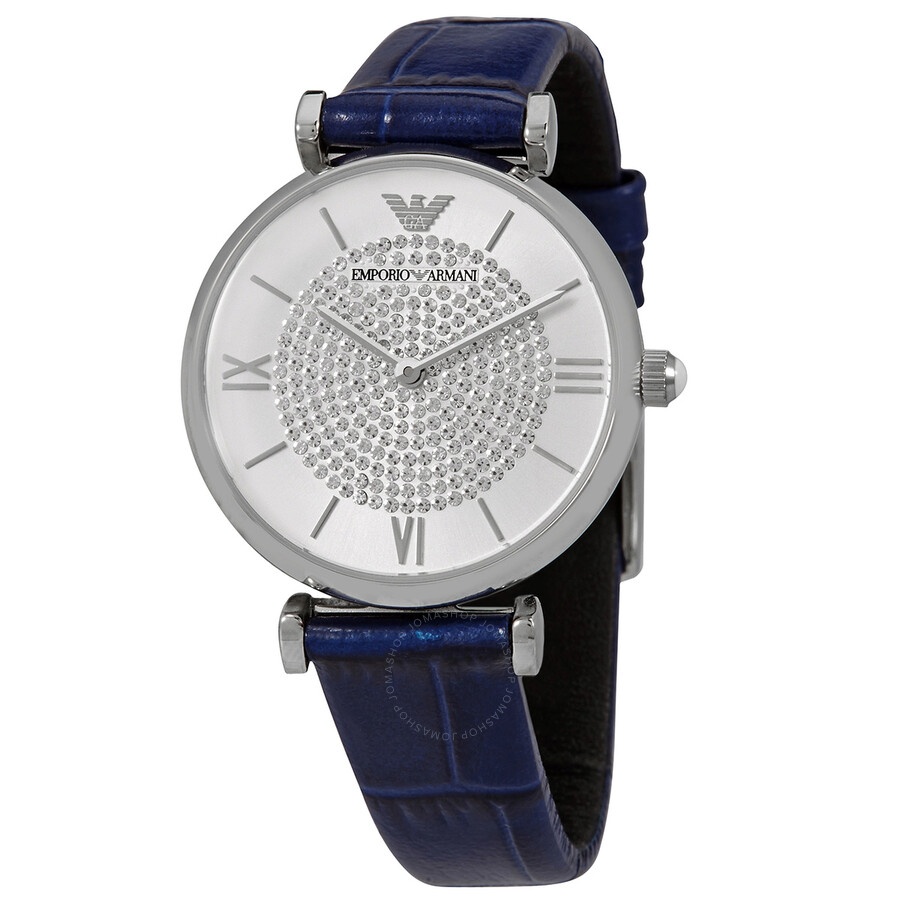 Emporio Armani Gianni T-Bar Quartz Silver Dial Ladies Watch AR11344 - 1
