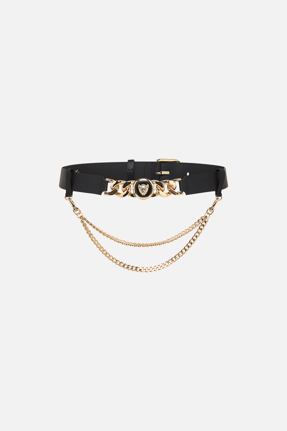 LEOPARD BUTTON BELT WITH CHAINS - 1
