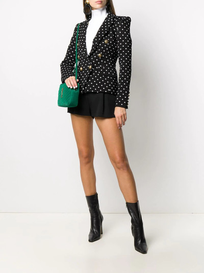 Balmain polka-dot double-breasted blazer outlook