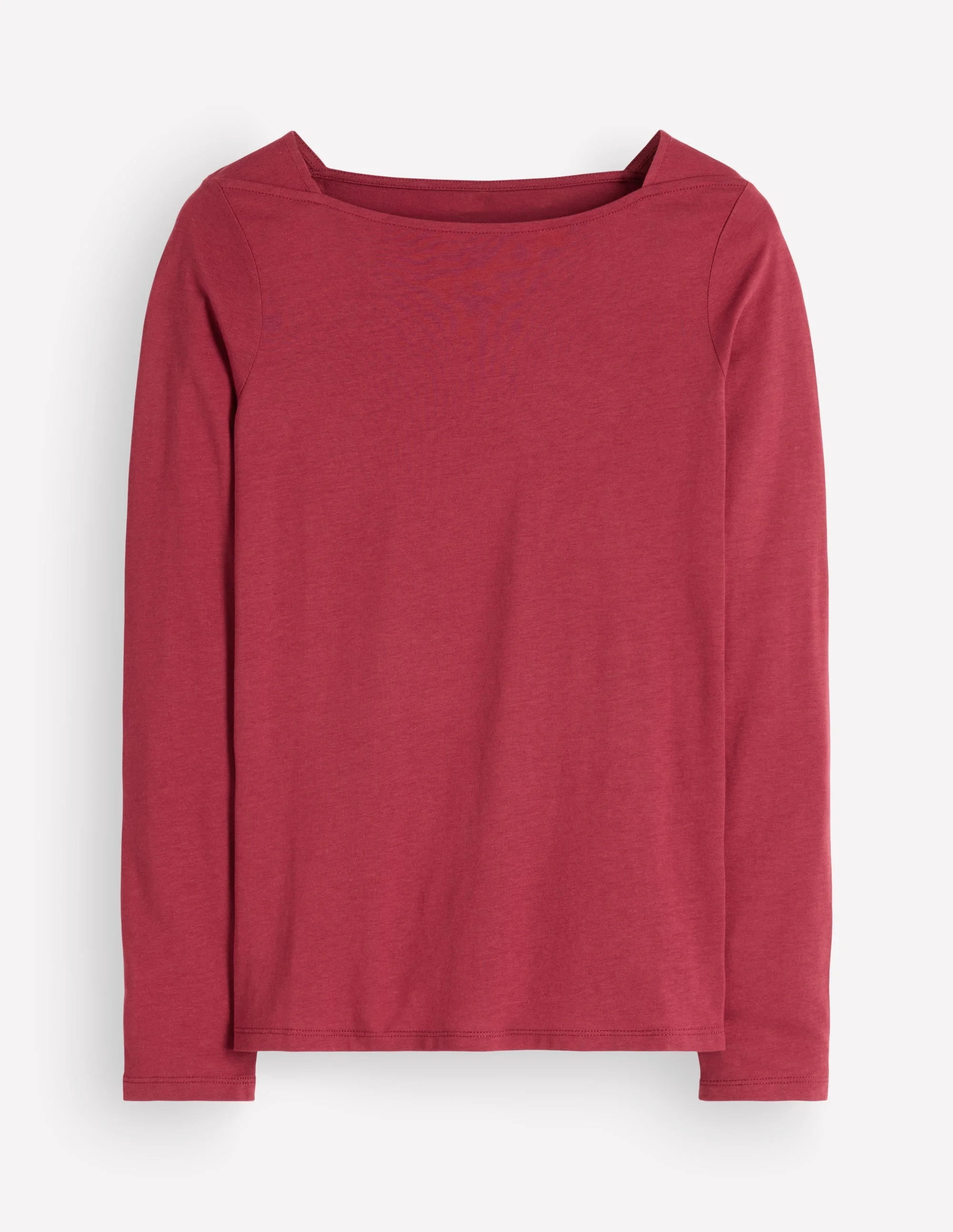 Square Neck Long Sleeve-Rich Chestnut - 1