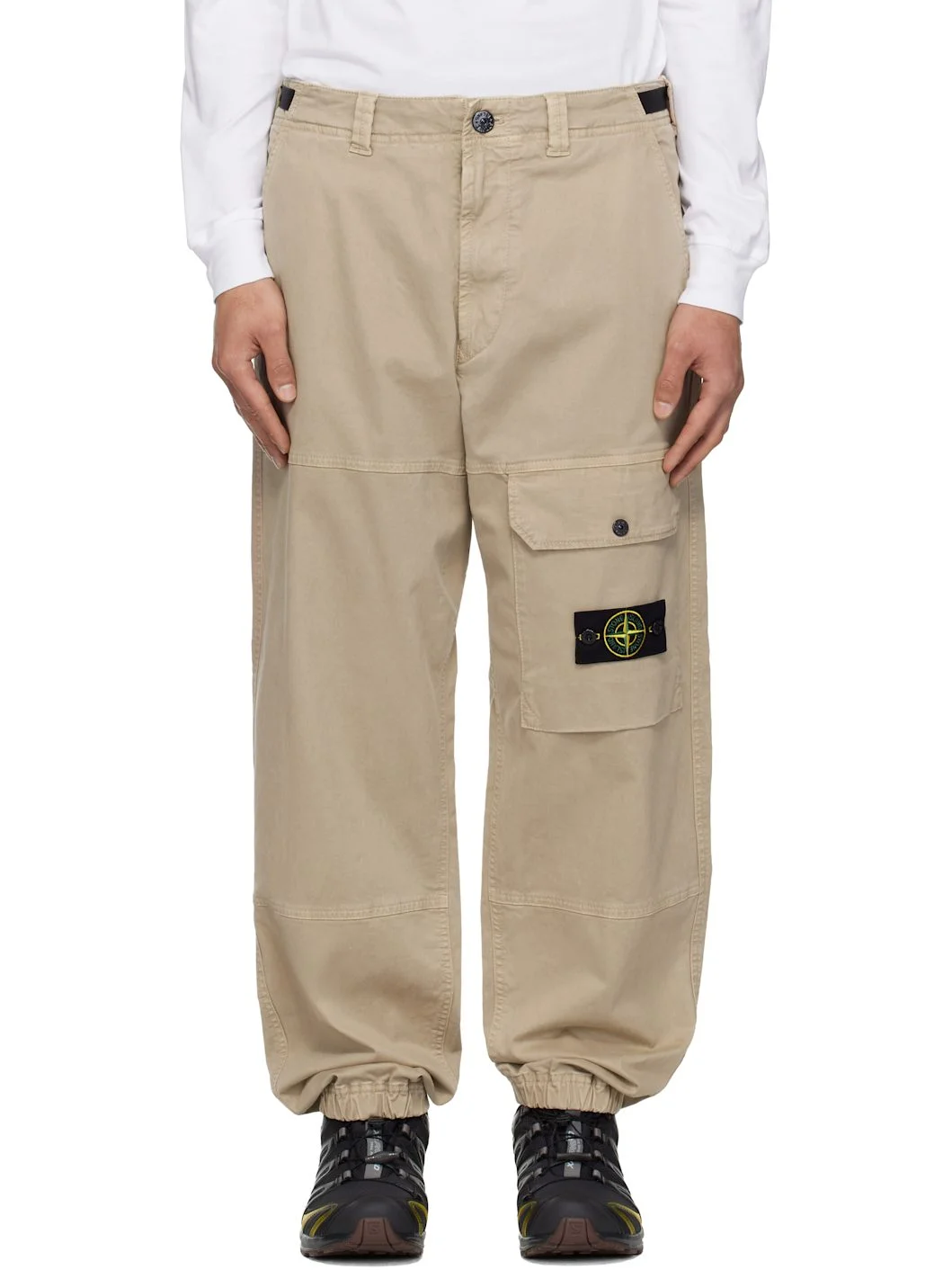 Tan 3100010 Organic Cotton Stretch Broken Twill Trousers - 1