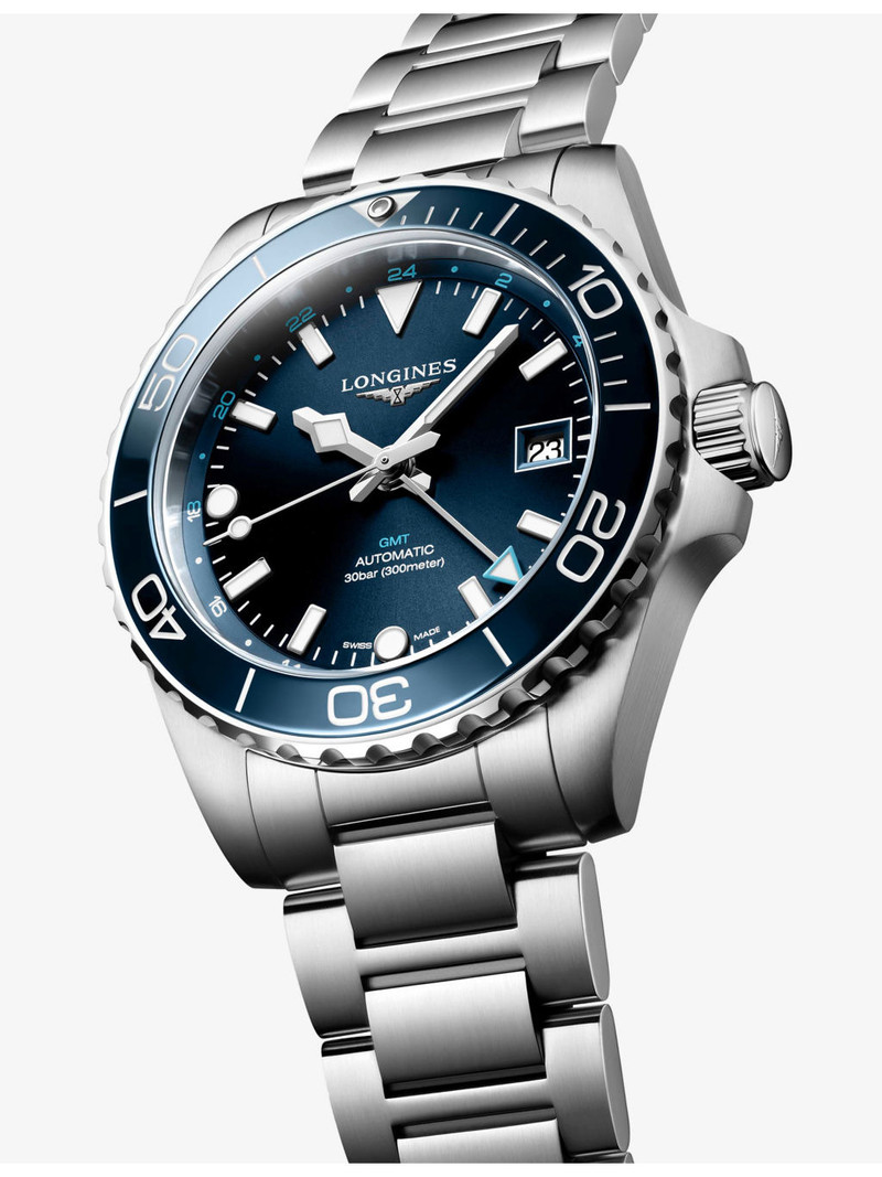 Longines L3.790.4.96.6 HydroConquest GMT Stainless-Steel Automatic Watch outlook