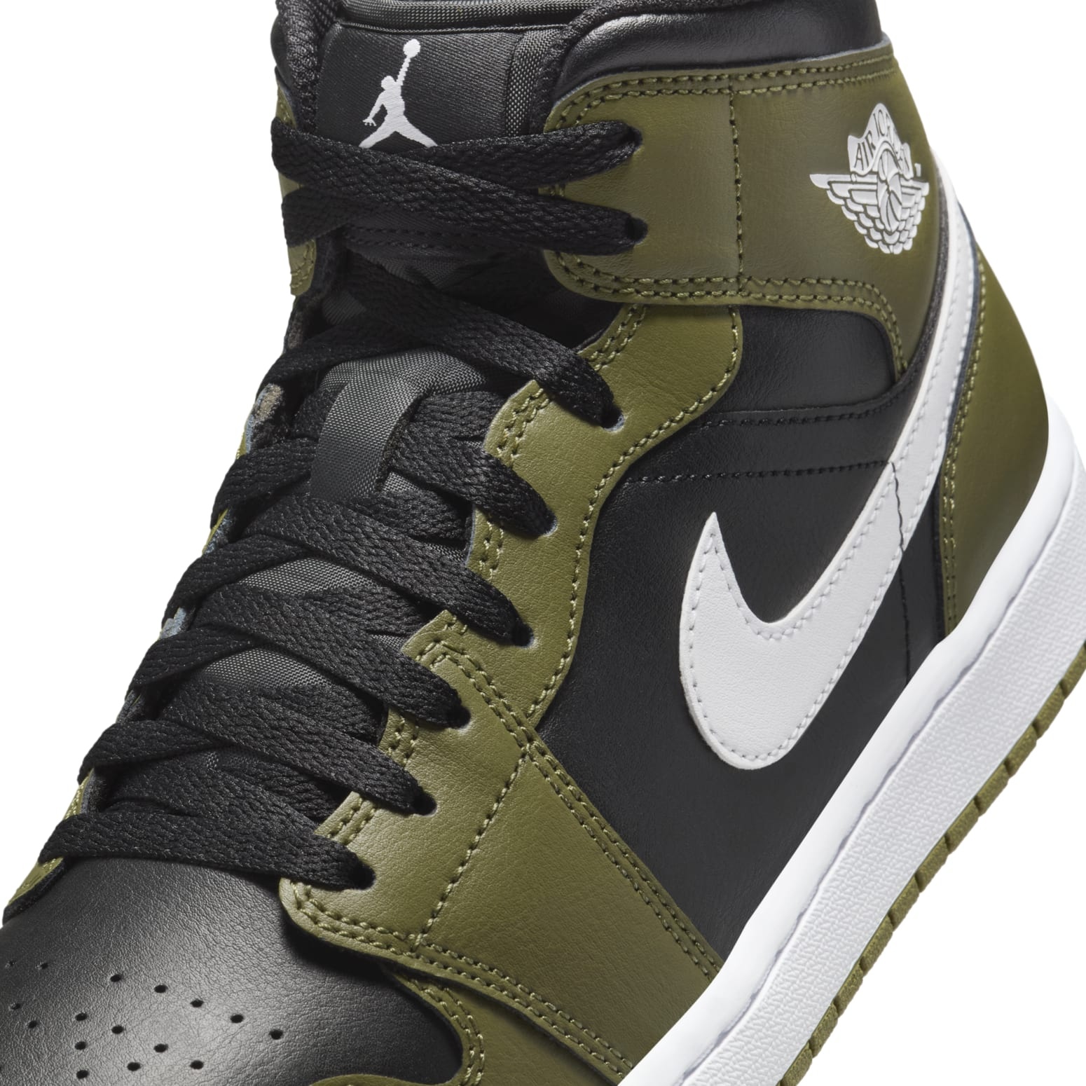 Air Jordan 1 Mid 'Black Medium Olive' DQ8426-092 - 7