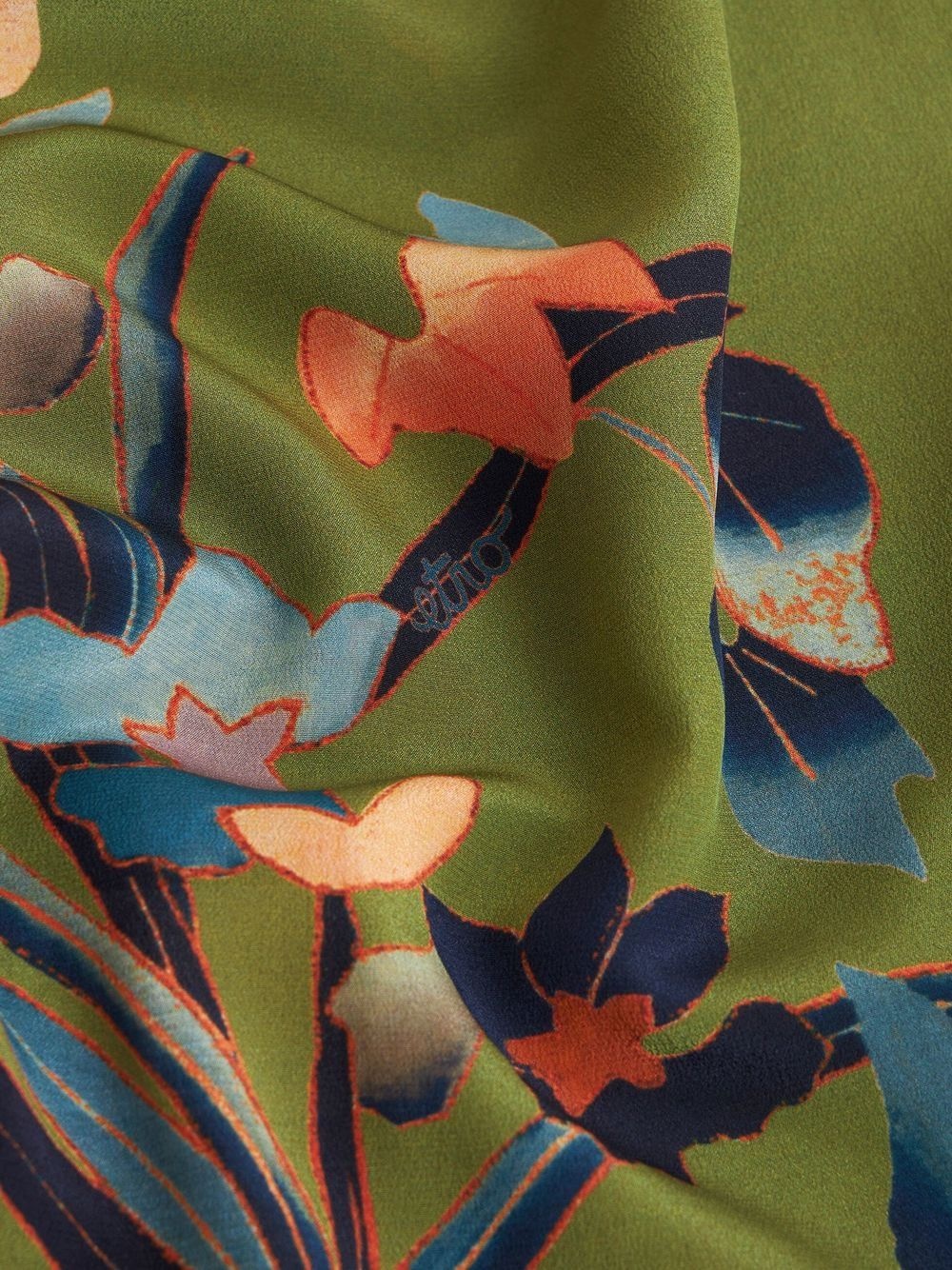floral-print silk shirt - 6