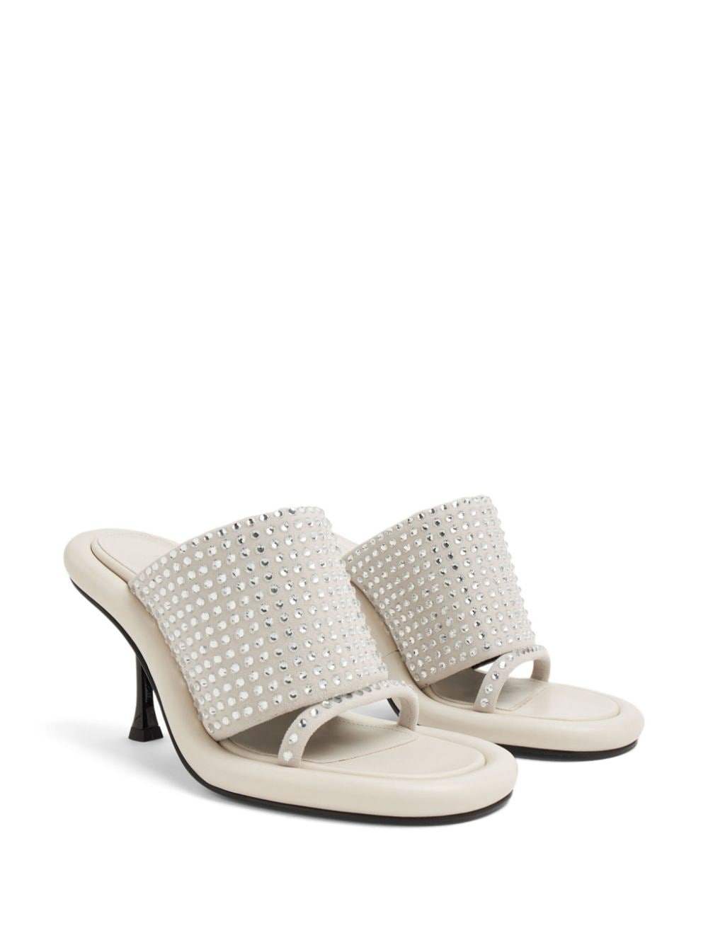 Bumper Tube crystal-embellished leather mules - 9