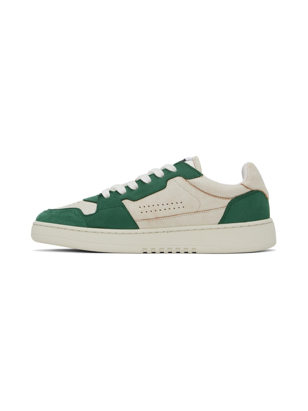 Beige & Green Dice Lo Sneakers - 3