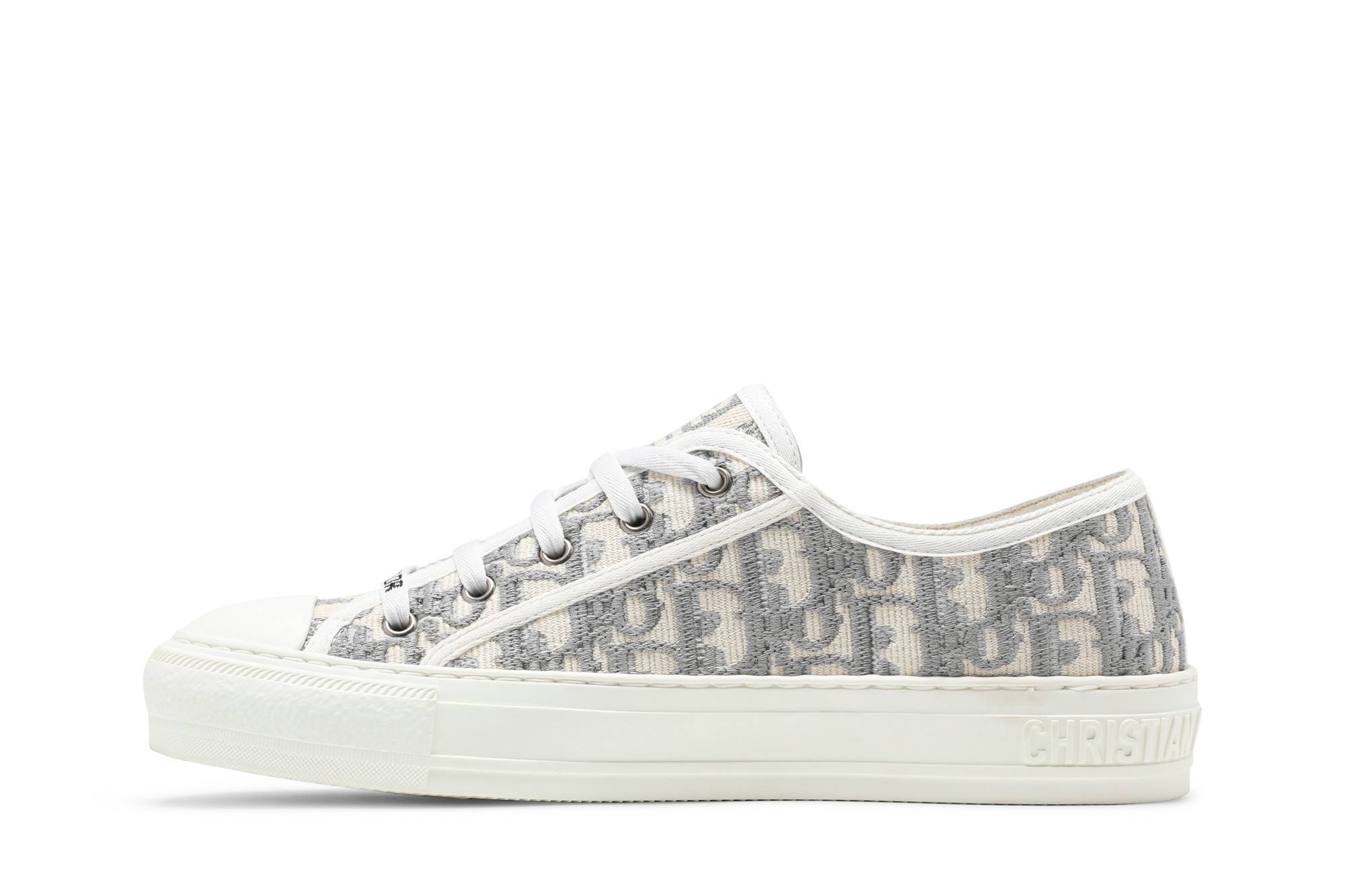 Dior Wmns Walk'N'Dior Embroidered Canvas Low 'Grey' - 3