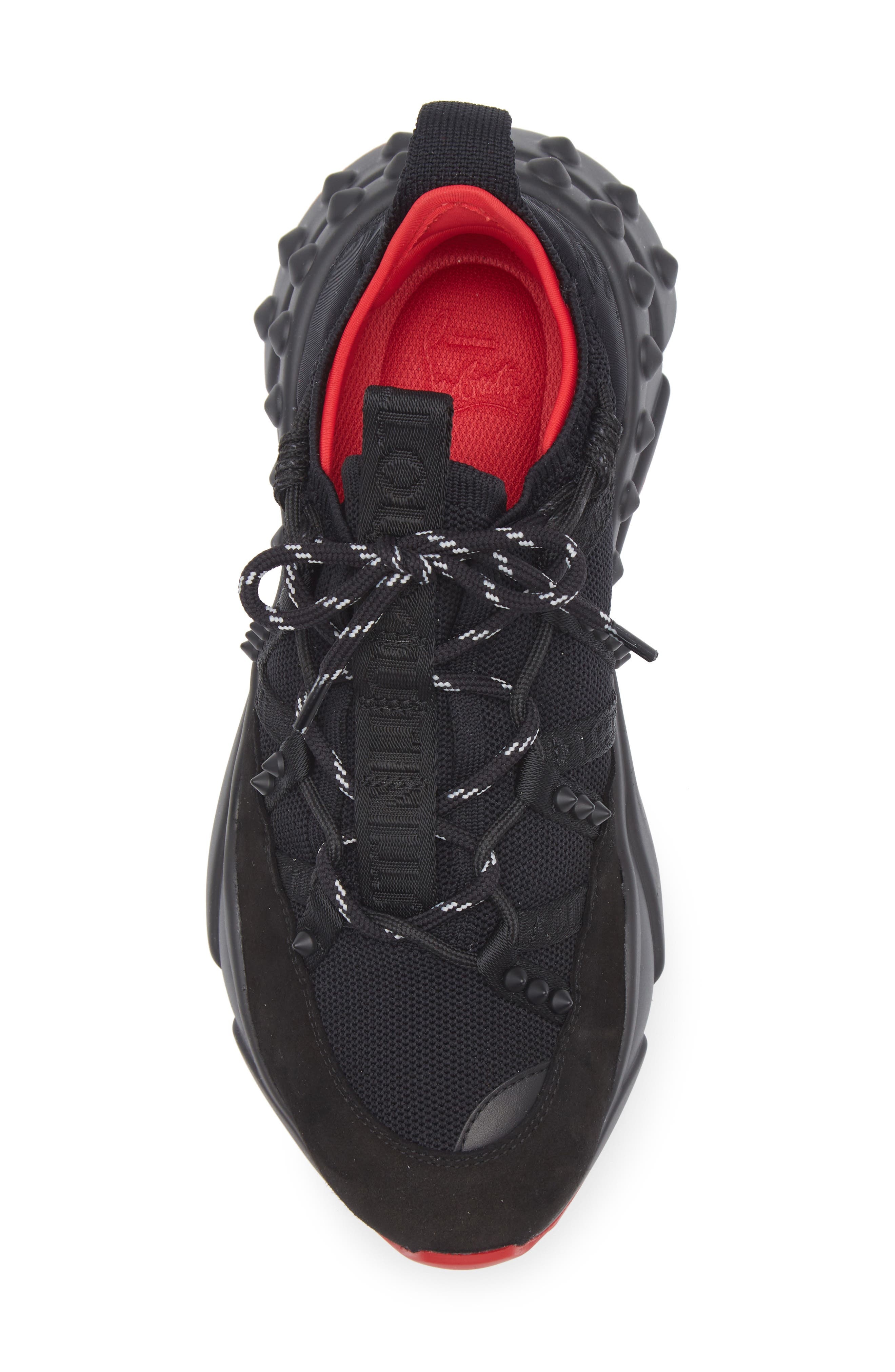 Christian Louboutin Trailnrun Spike Sneaker in Black at Nordstrom - 5