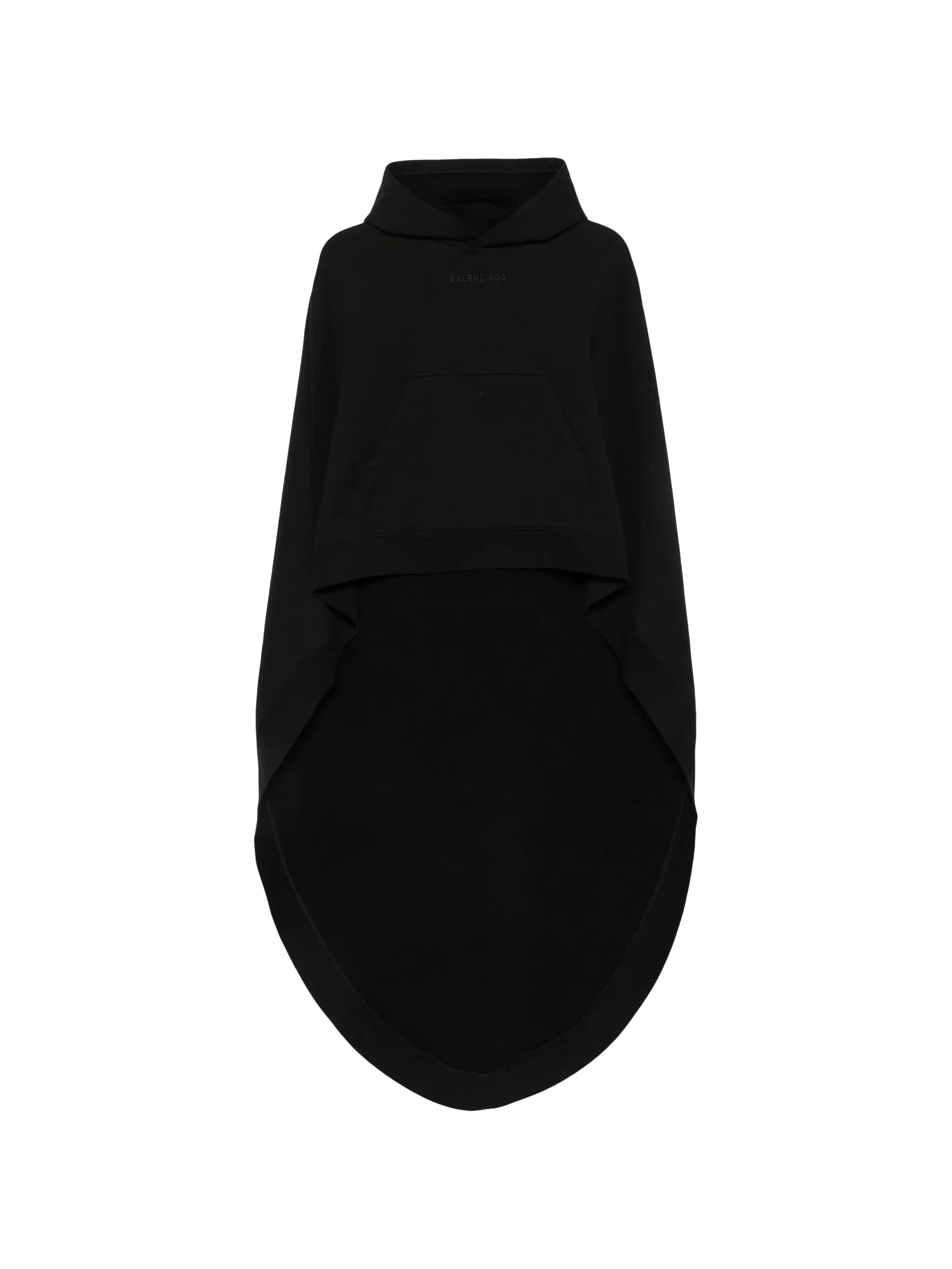 Balenciaga Asymmetric Embroidered-logo Hoodie - 1