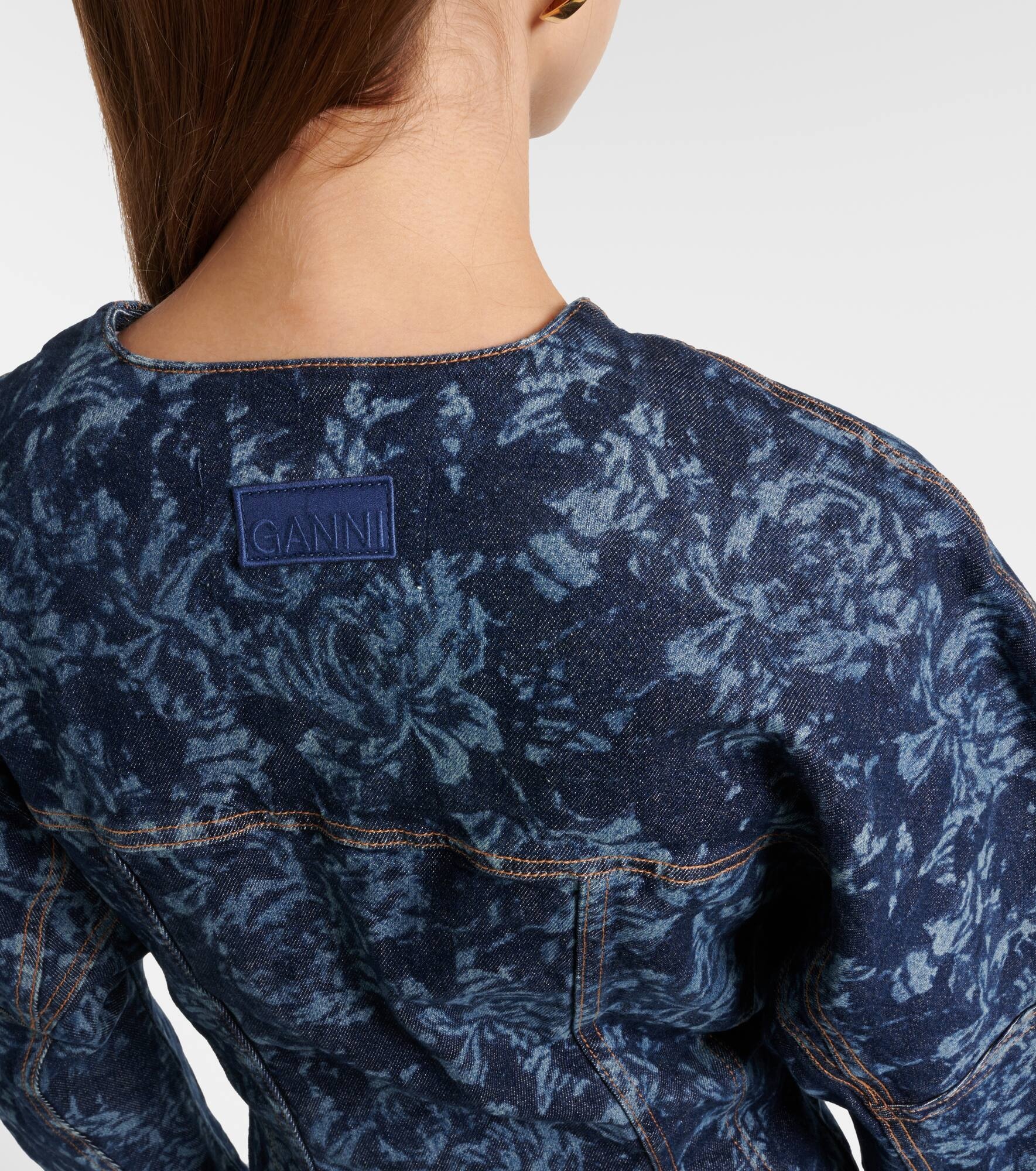 Printed denim jacket - 7