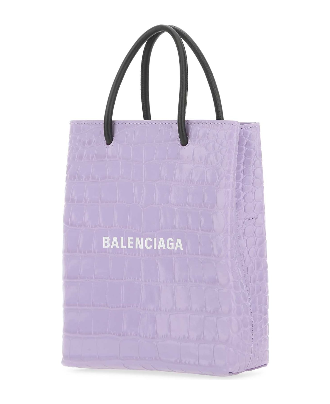 Lilac Leather Handbag - 2