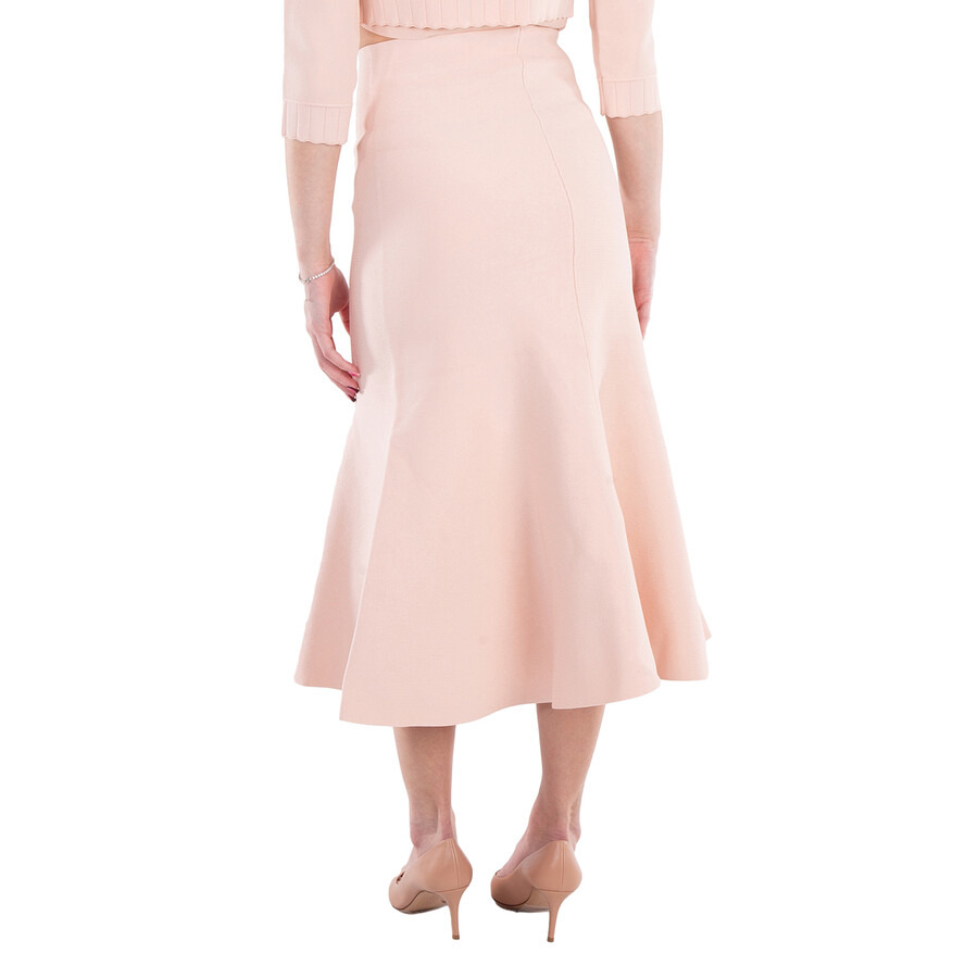 Victoria Beckham Peach Fitted Flared Skirt - 3