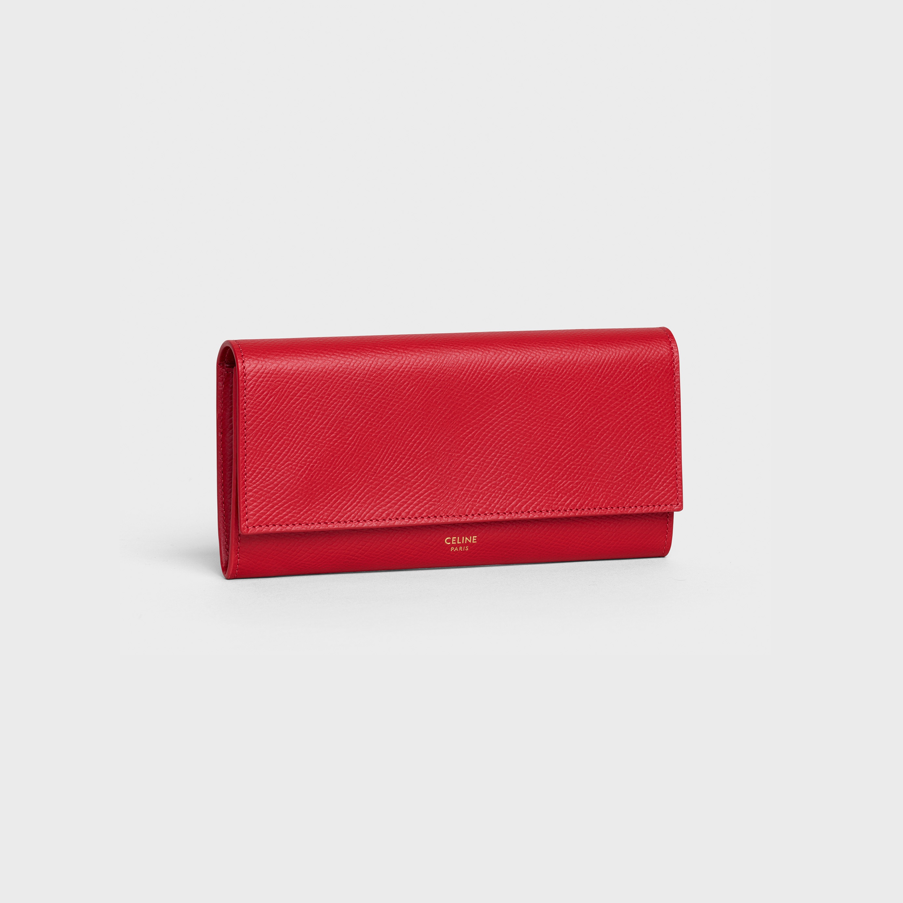 LARGE FLAP WALLET IN GRAINED CALFSKIN - 2