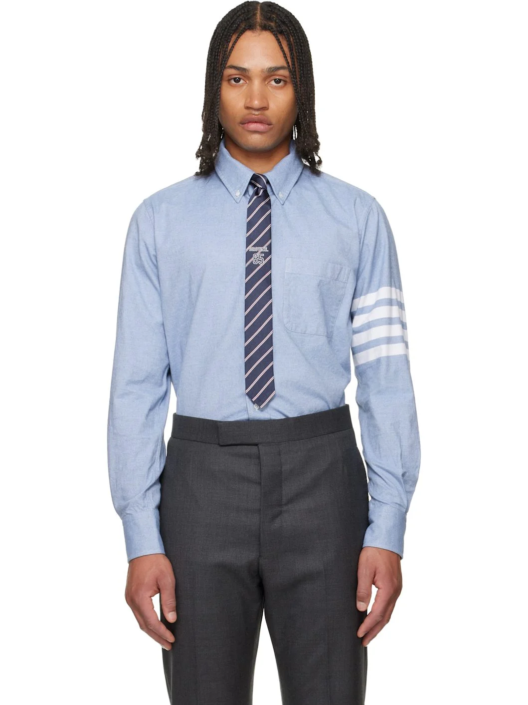 Blue Flannel 4-Bar Shirt - 1