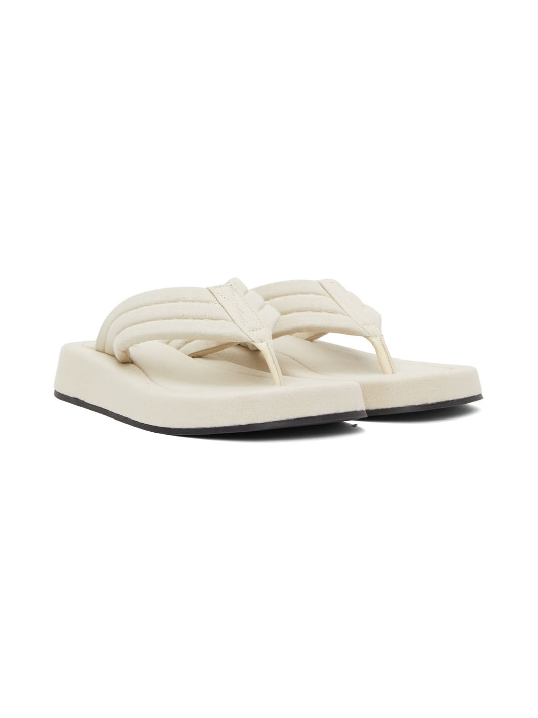 Off-White & Black Ginza Sandals - 4