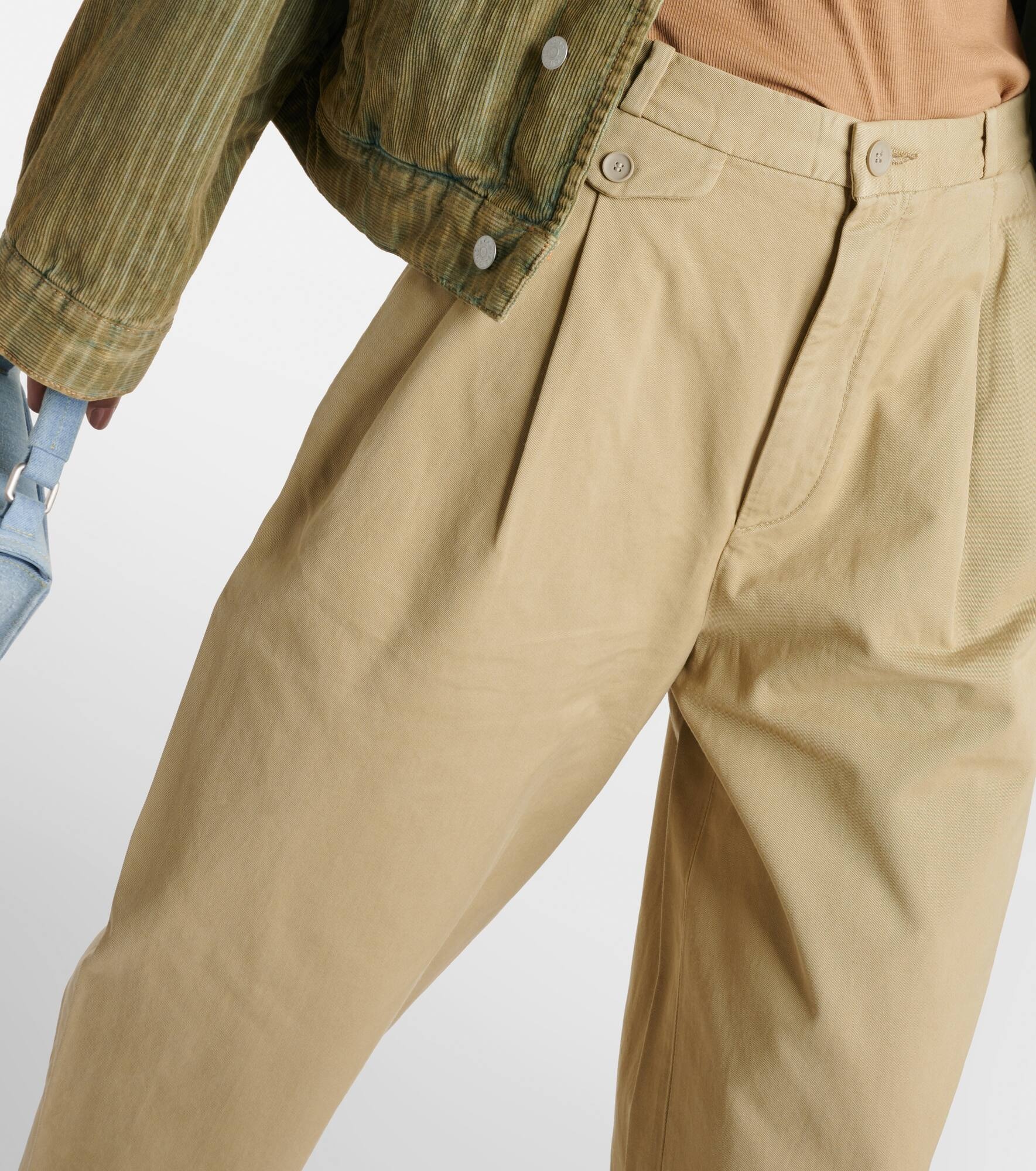 Becker wide-leg cotton twill chinos - 4