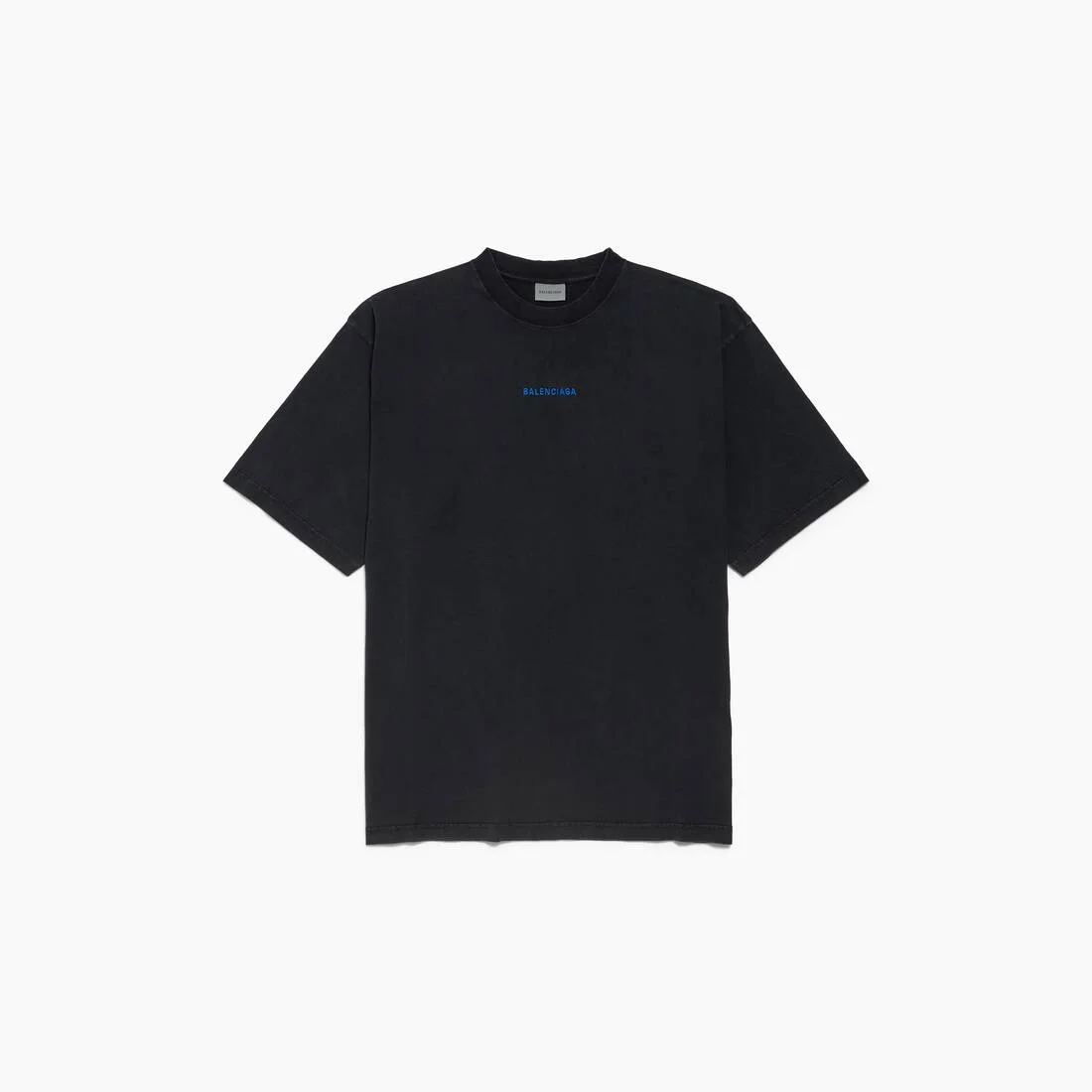Men's Balenciaga Back Medium Fit T-shirt in Faded Black - 1