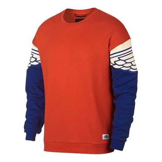 Air Jordan Splicing Wings Pattern Casual Round Neck Pullover AO0427-891 - 1