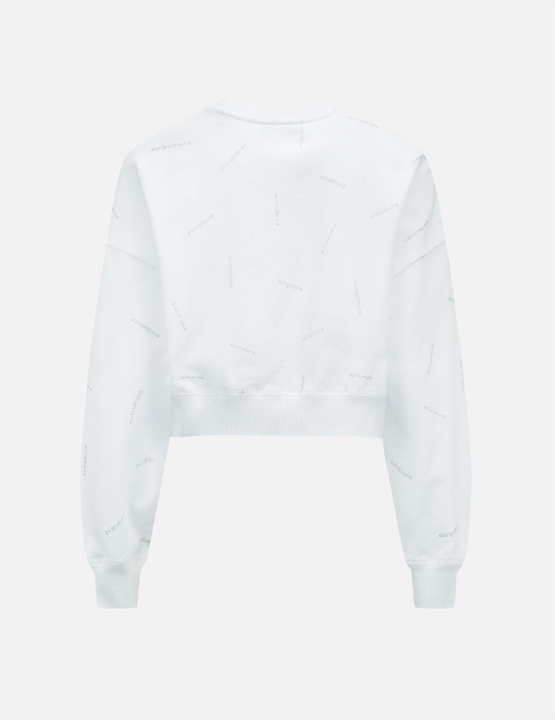 EVISU Allover Logo Glitter Print Sweatshirt outlook