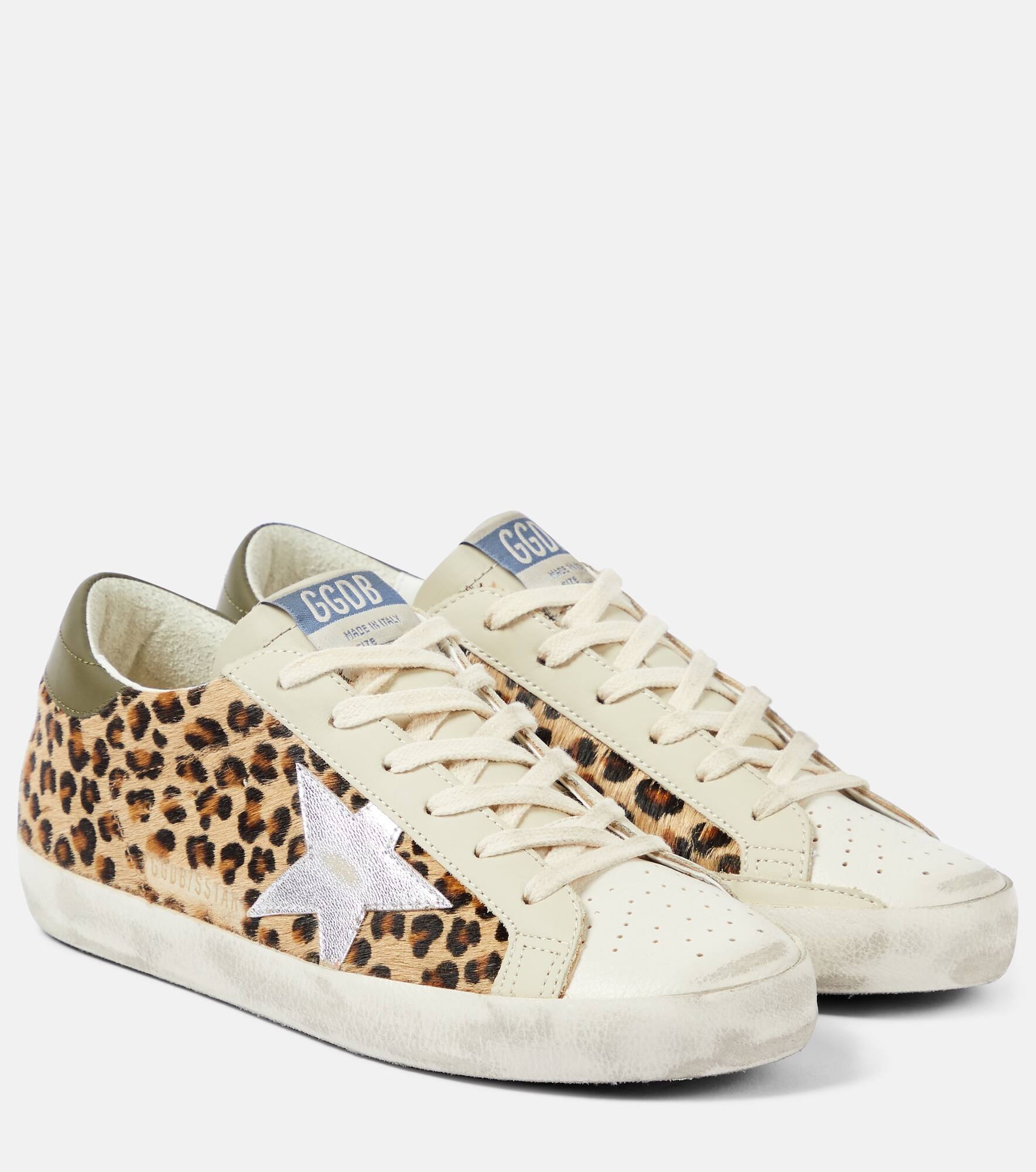 Super-Star leopard-print leather sneakers - 1