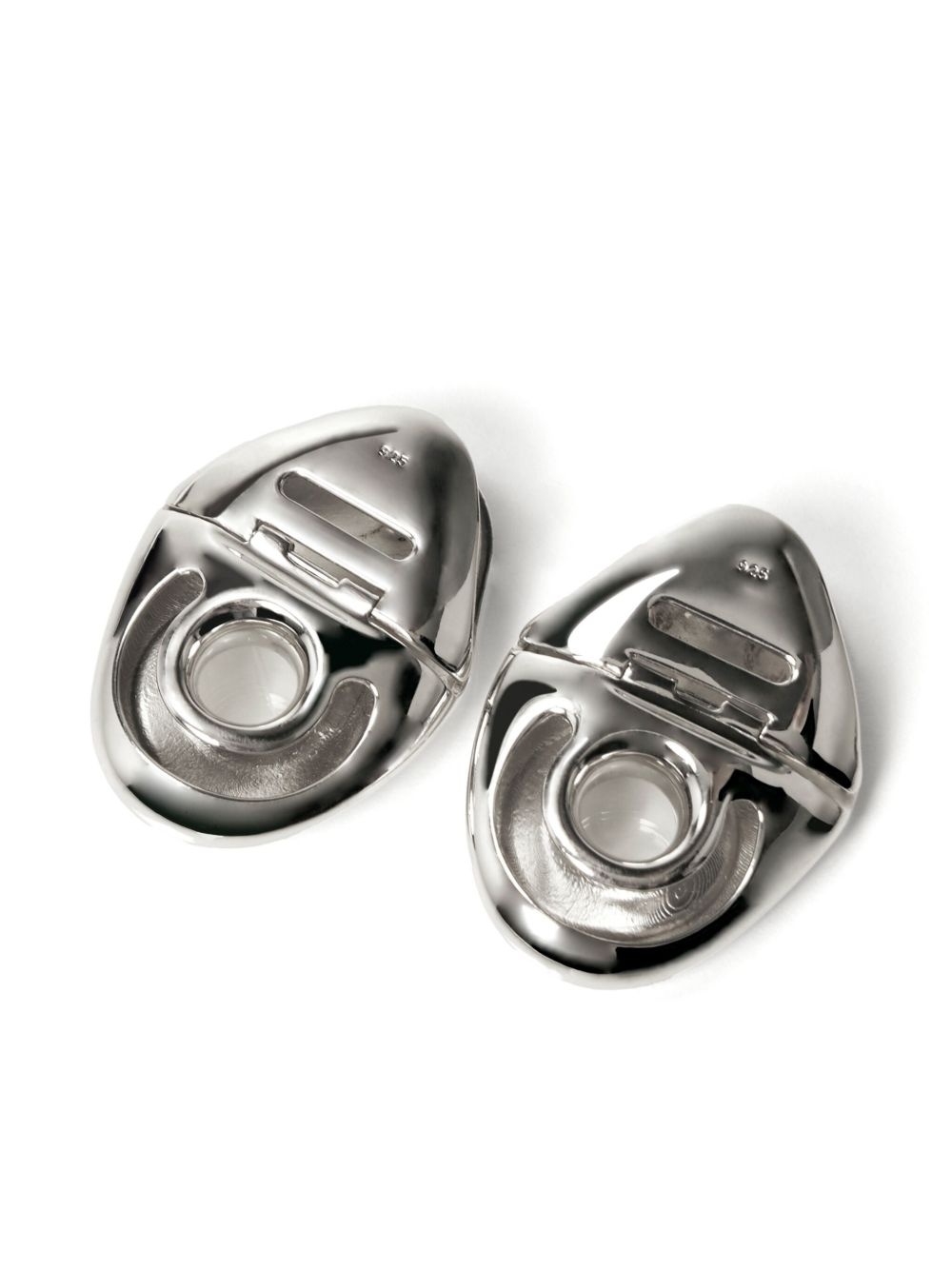 logo-engraved earrings - 2
