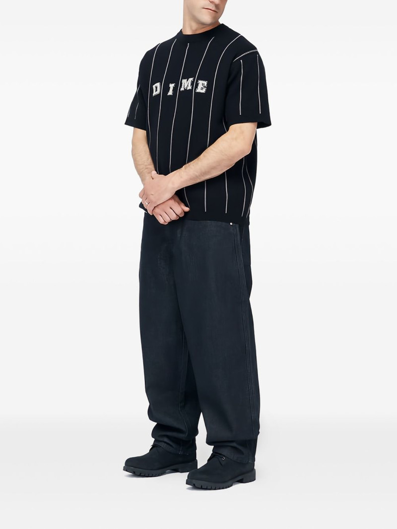 Dime striped logo-detail sweater outlook