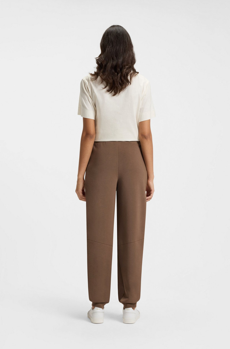 RELAXED-FIT TRACKSUIT BOTTOMS WITH LUSTROUS PIPING 4
