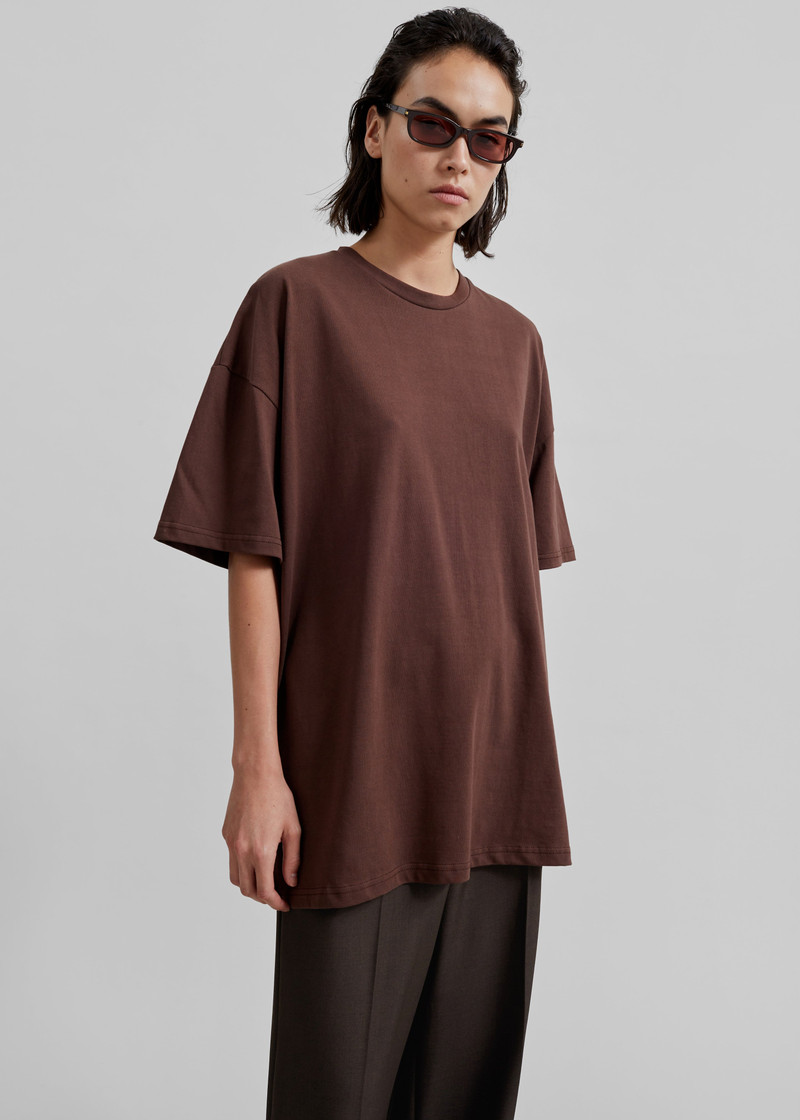 Faro Boxy Tee - Brown 6