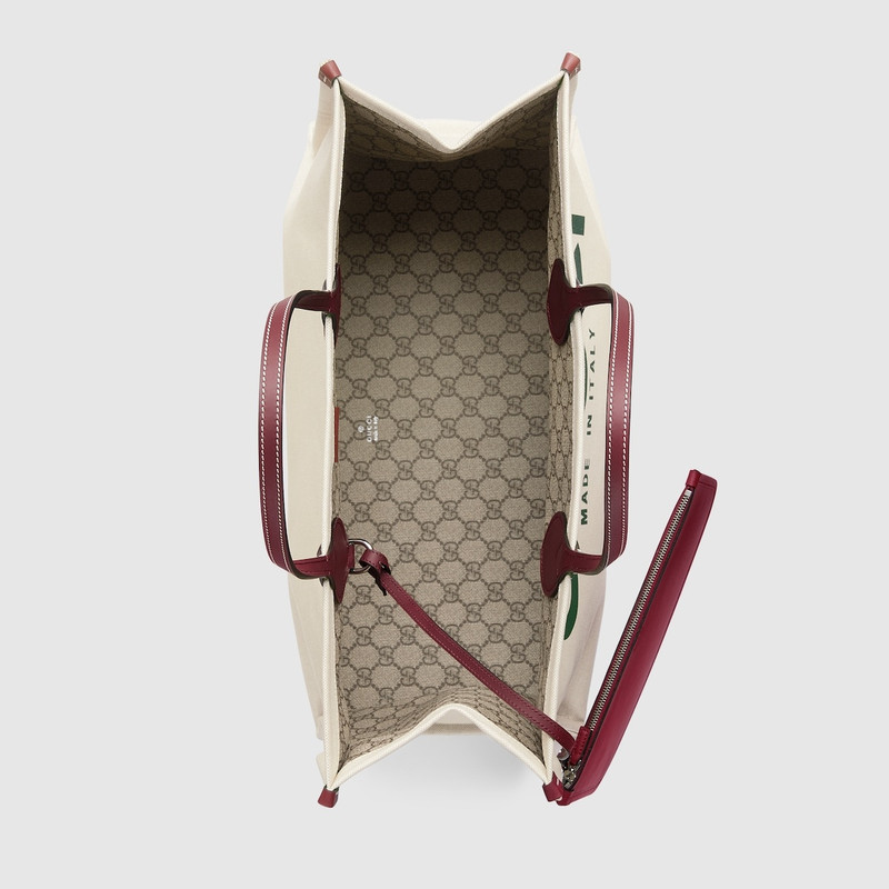 Large tote bag with Gucci print 9